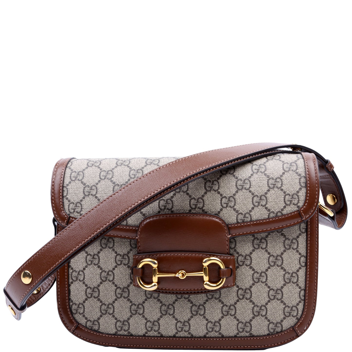 Gucci Horsebit Shoulder Bag Brown
