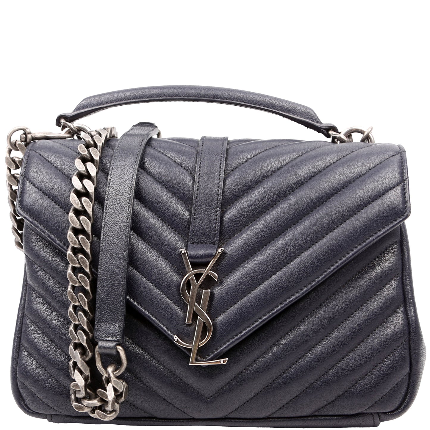 YSL Saint Laurent Saint Laurent College Navy Bag Medium Travel Bag