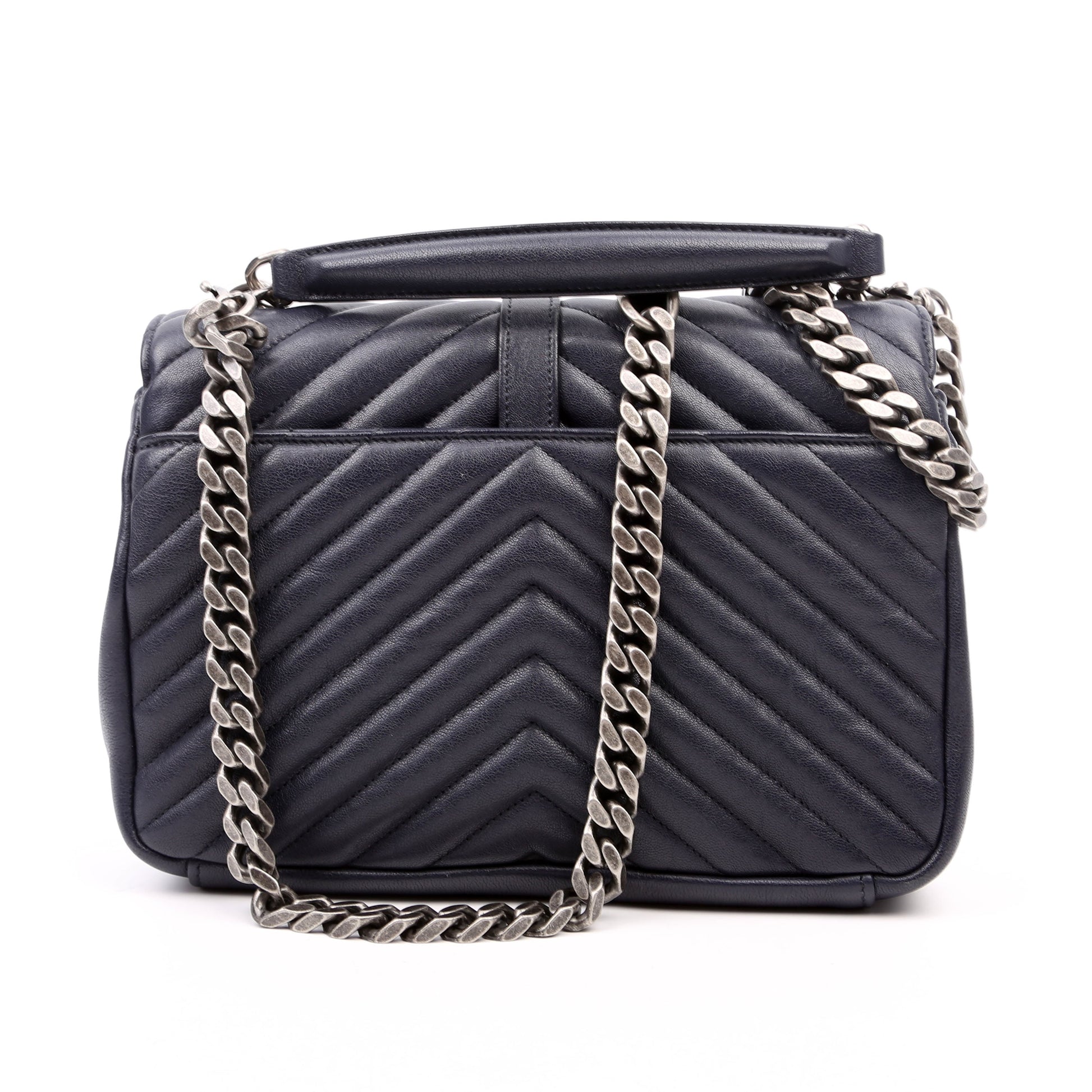 YSL Saint Laurent Saint Laurent College Navy Bag Medium Travel Bag