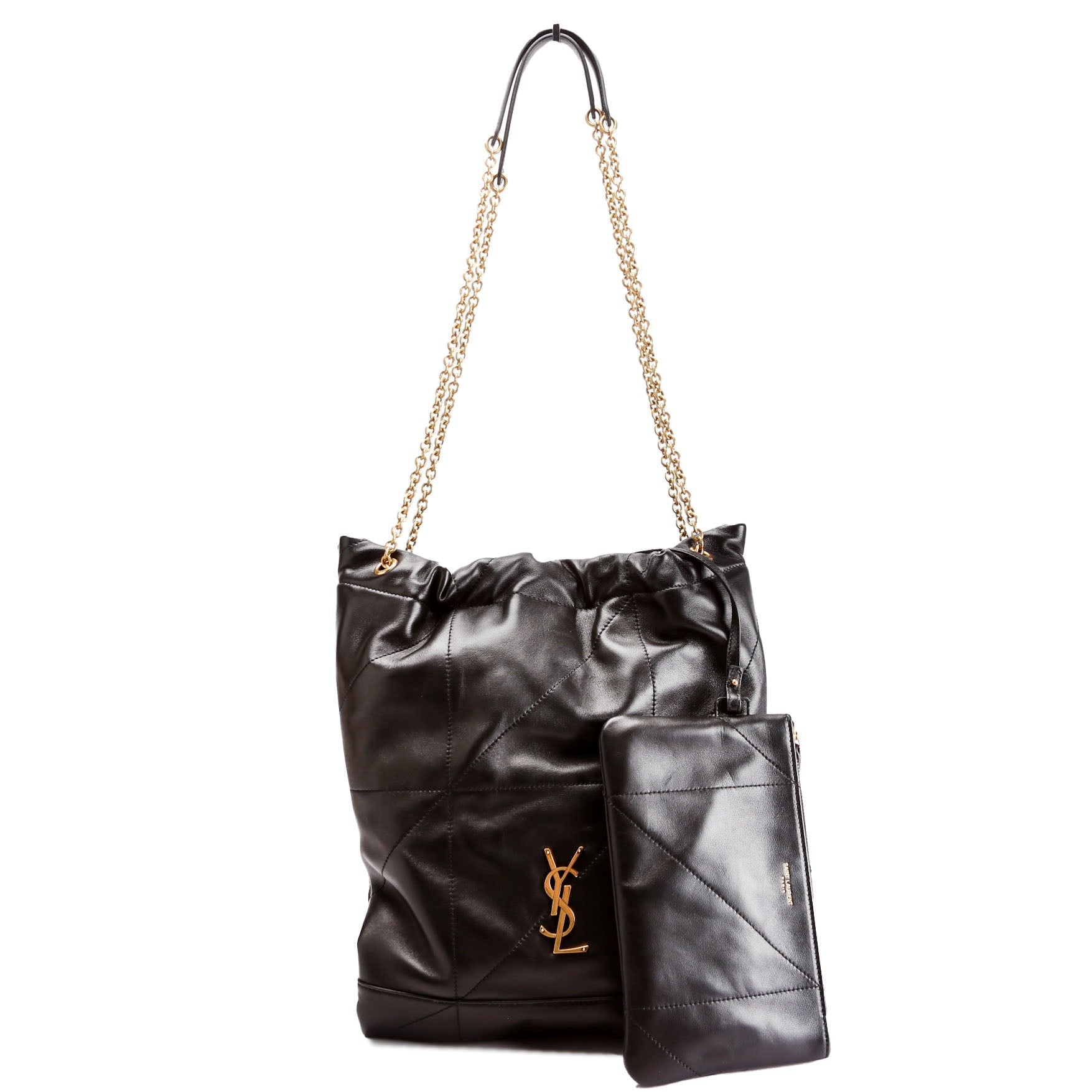 YSL Saint Laurent Saint Laurent Jamie Pochon Lambskin Bag Black Travel Bag
