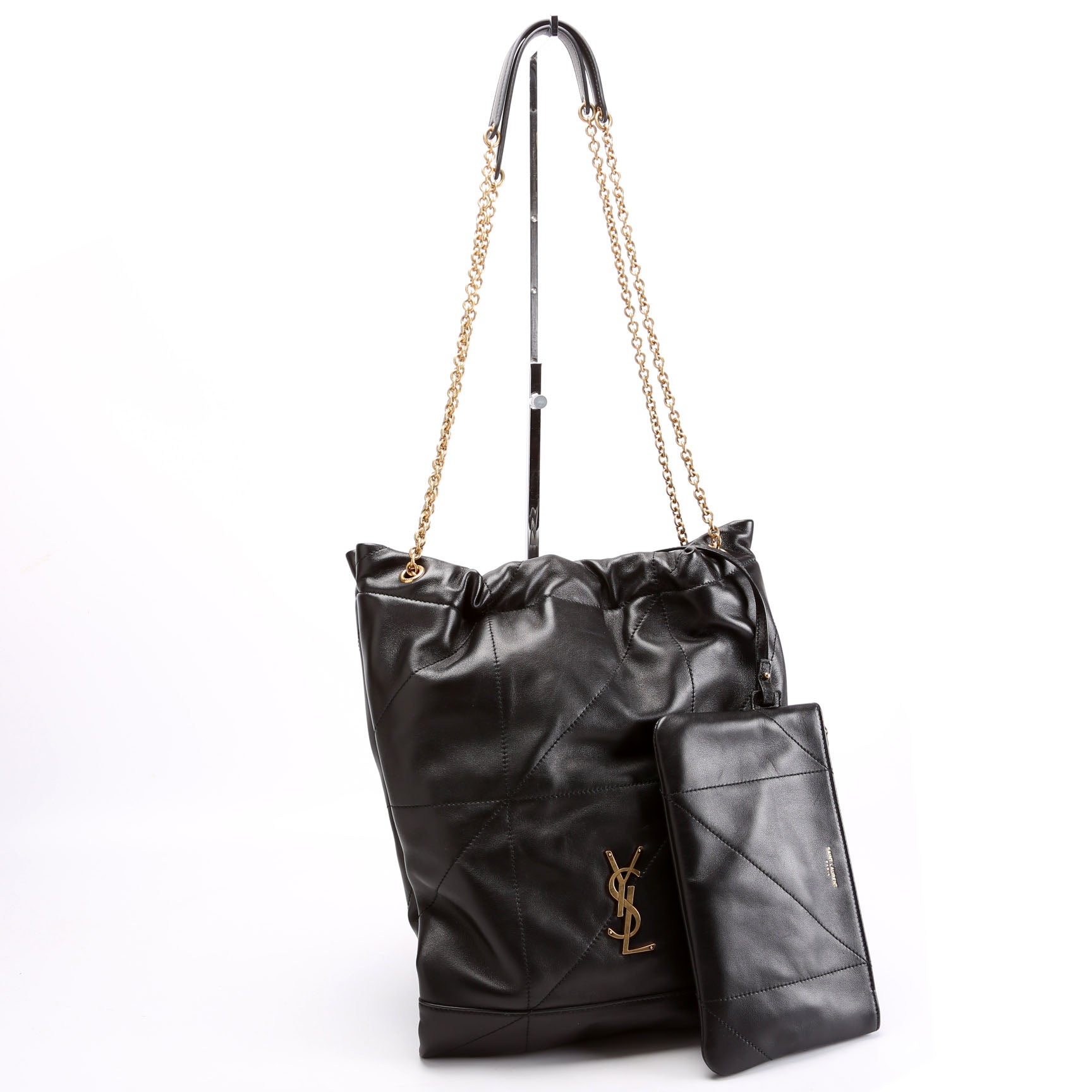 YSL Saint Laurent Saint Laurent Jamie Pochon Lambskin Bag Black Travel Bag