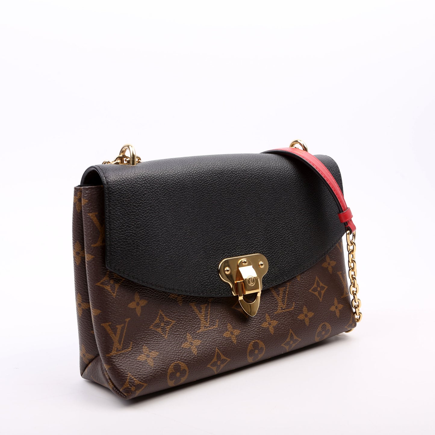Louis Vuitton St Placide Monogram Black Red Handbag