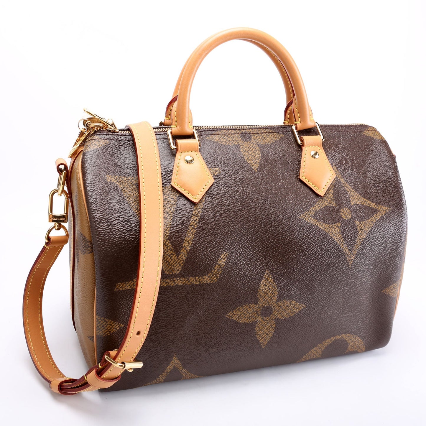 Louis Vuitton Speedy 30 Bandouliere Reversed Monogram Handbag