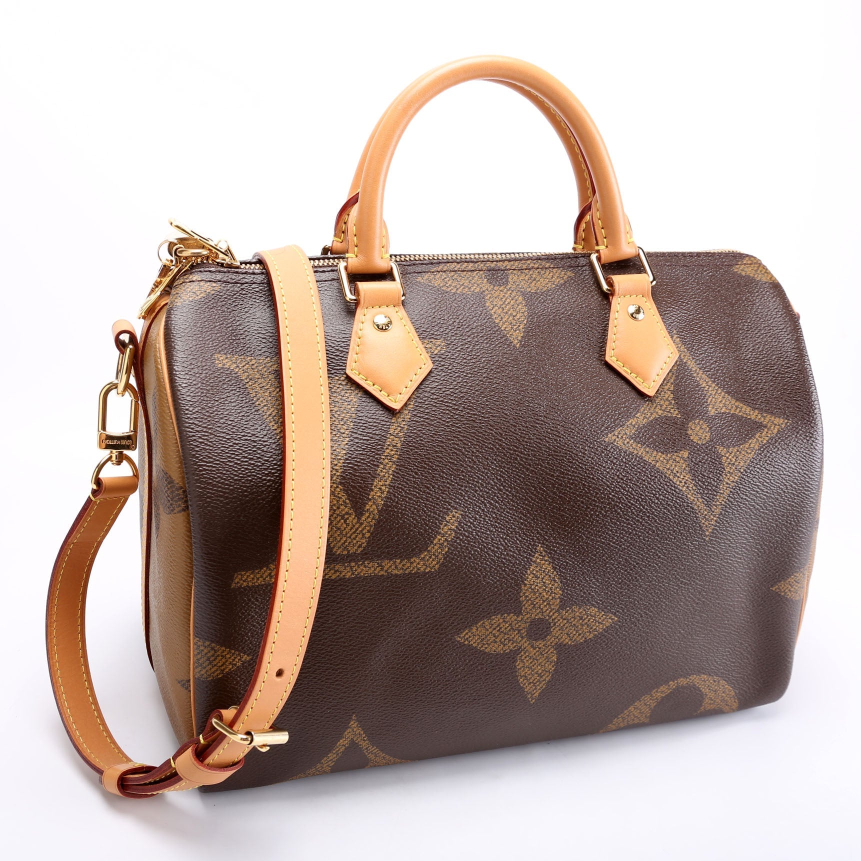 Louis Vuitton Speedy 30 Bandouliere Reversed Monogram Handbag