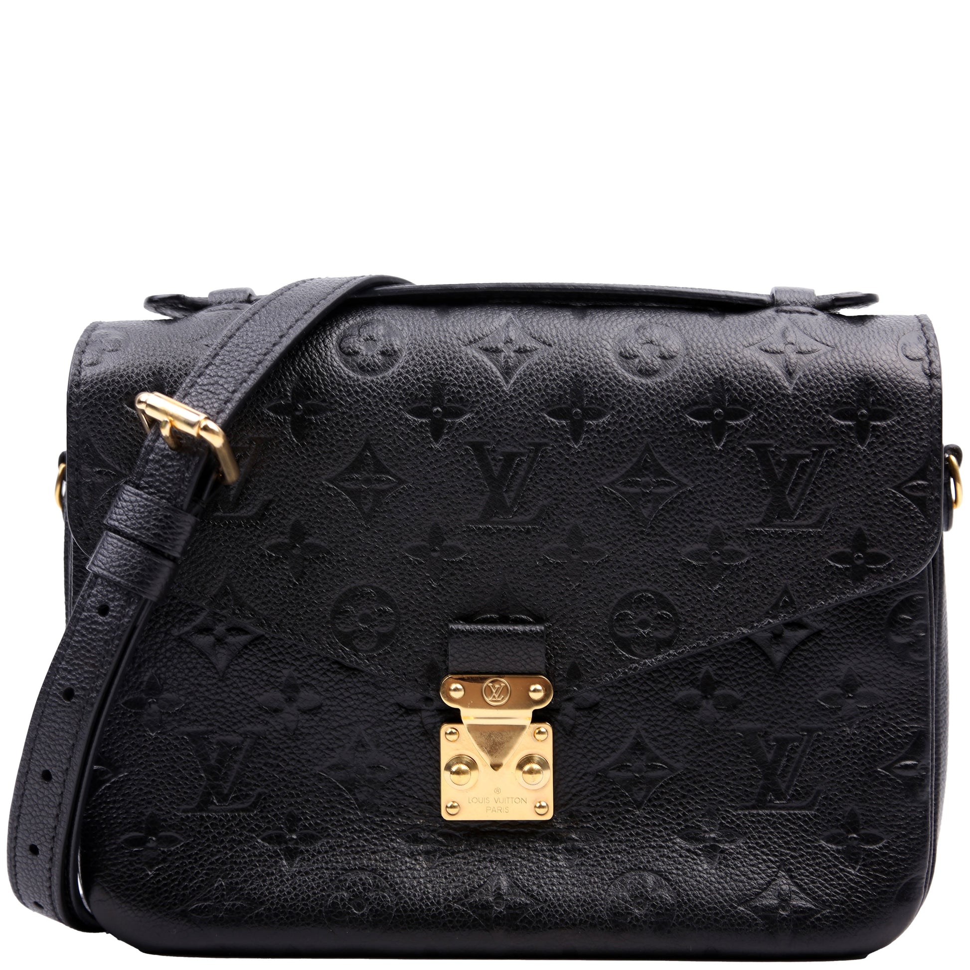 Louis Vuitton Pochette Metis Empreinte Black Clutch Bag Black 10
