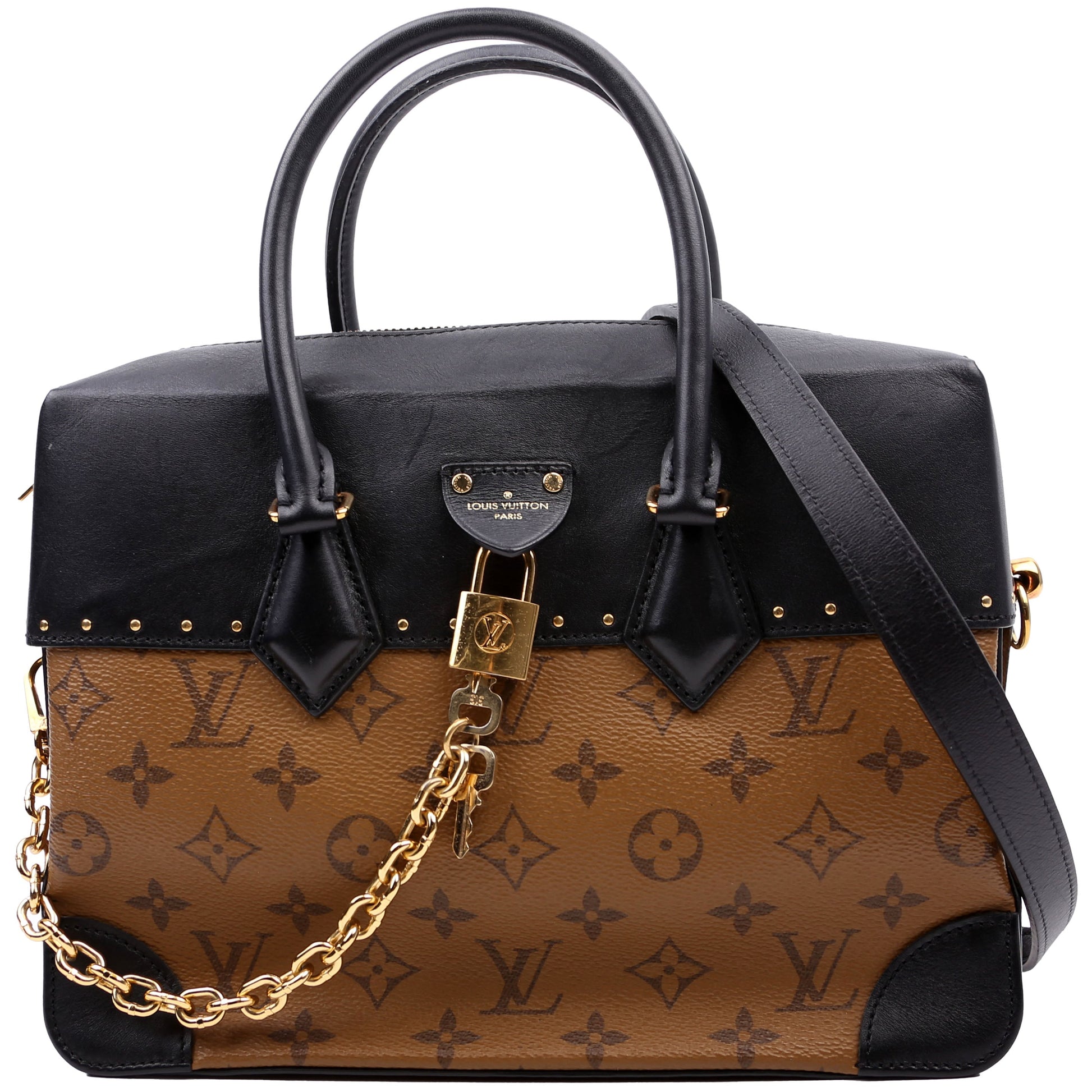 Louis Vuitton City Malle Reversed Monogram Black Handbag