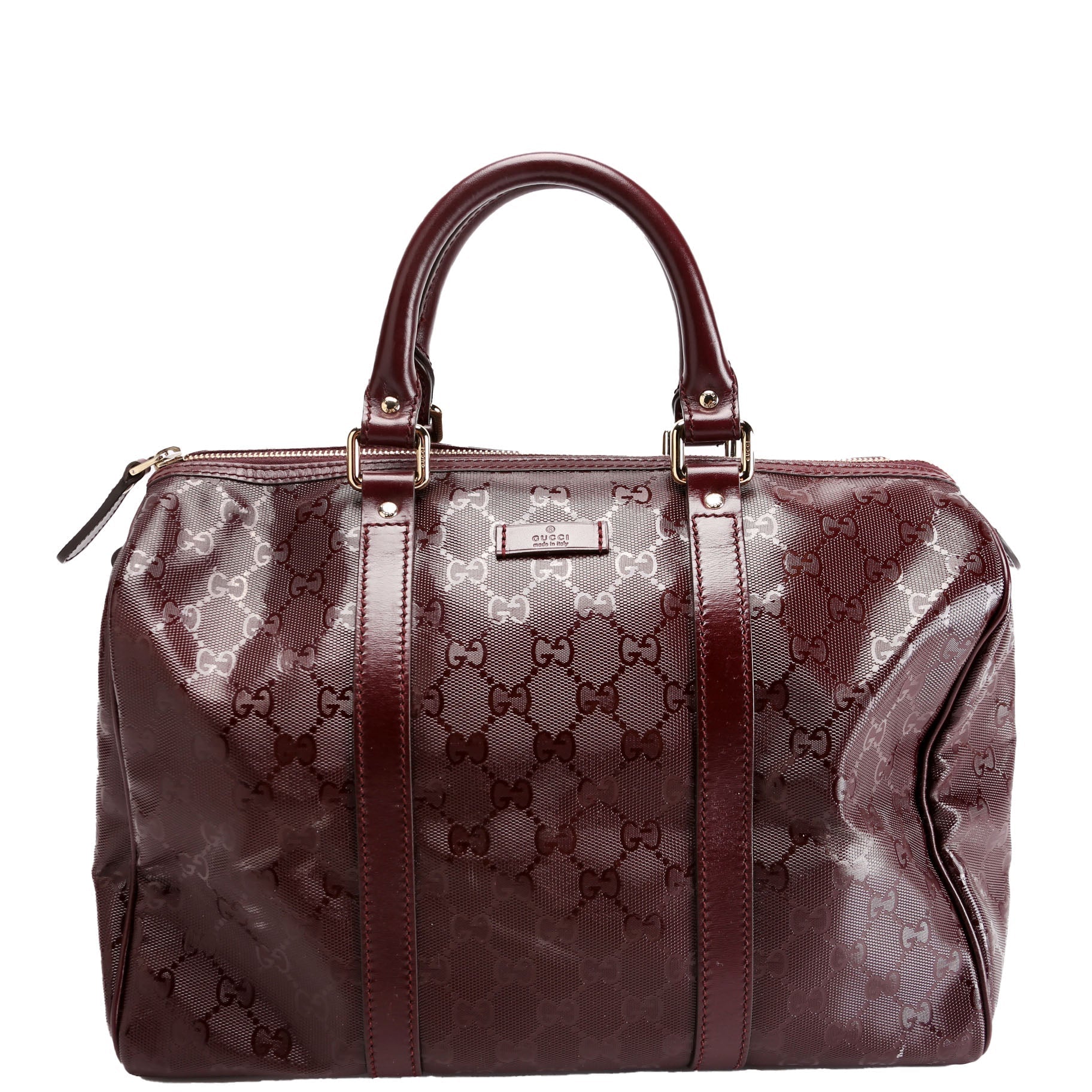 Gucci GG Imprime Joy Boston Burgundy Travel Bag