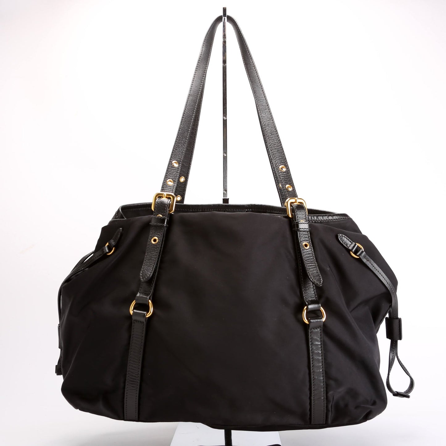 Prada To Saffiano Bag Nylon Black Travel Bag