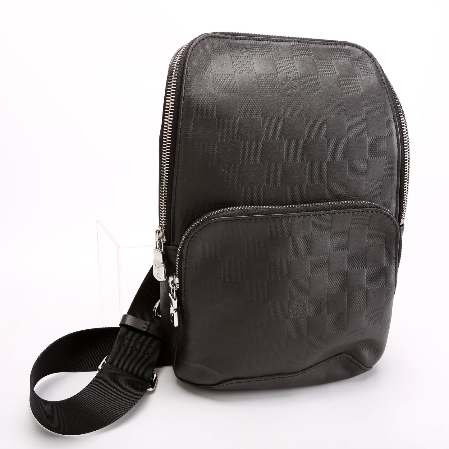 Louis Vuitton Avenue Sling Infini Leather Black Crossbody Bag Black 2