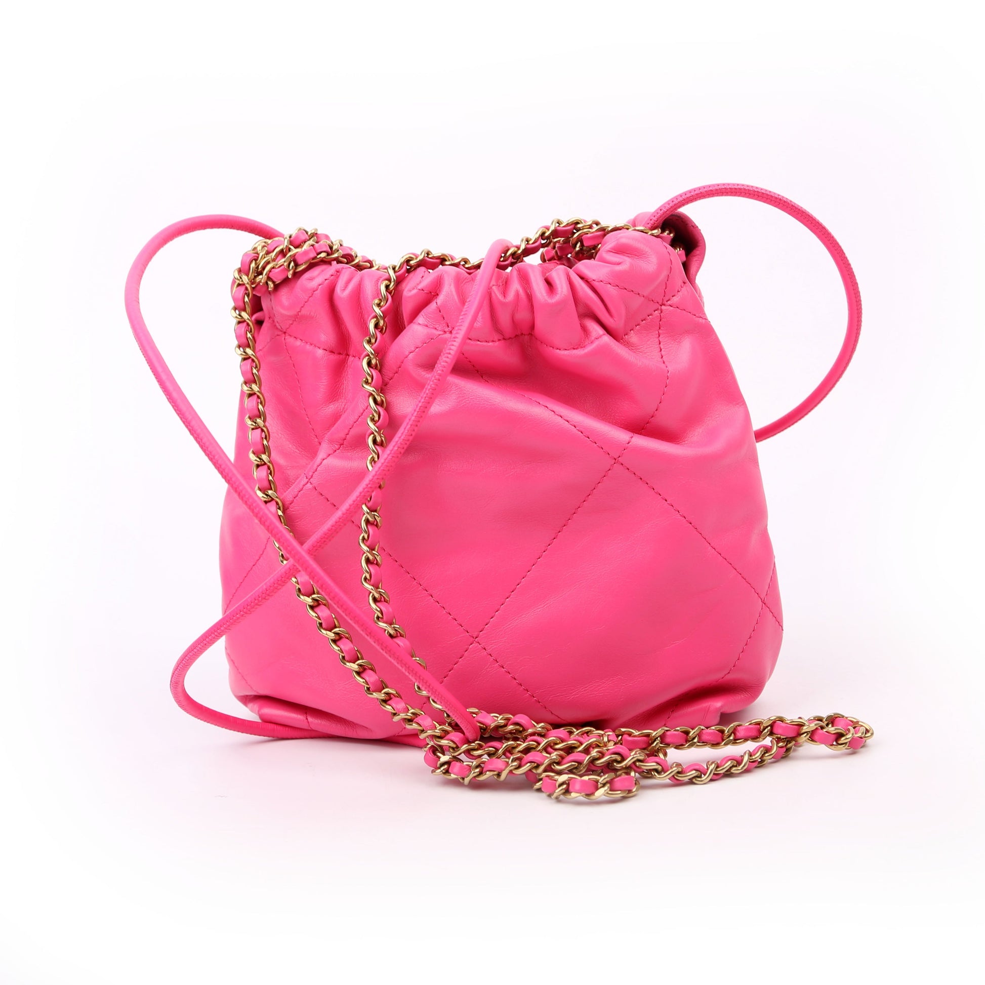 Chanel 22 Quilted Calfskin RFID Pink Mini Bag