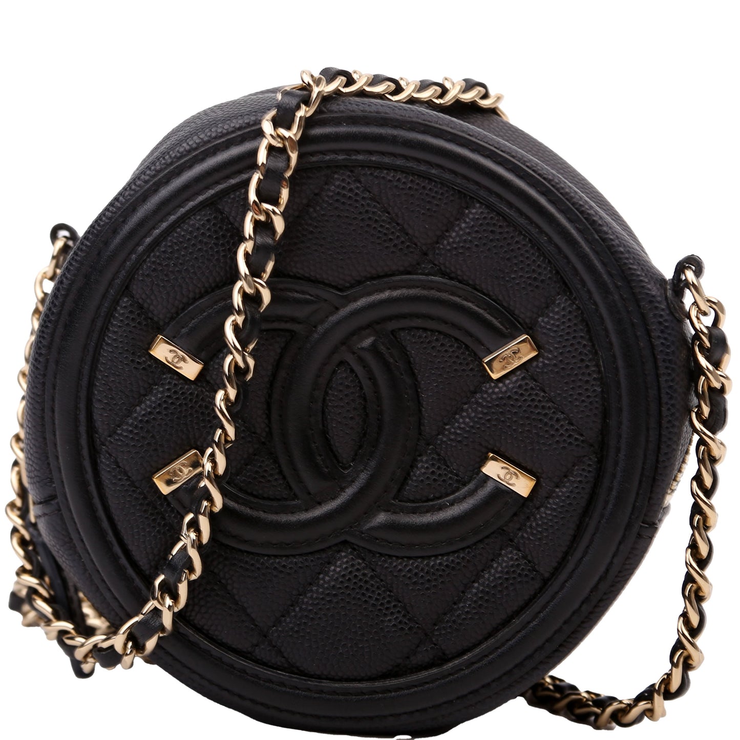 Chanel Filigree Round 29M Black Crossbody Bag