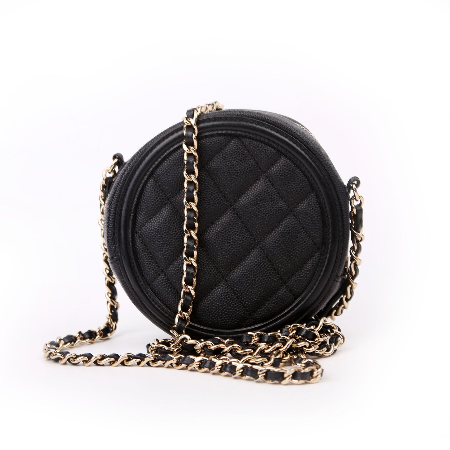 Chanel Filigree Round 29M Black Crossbody Bag