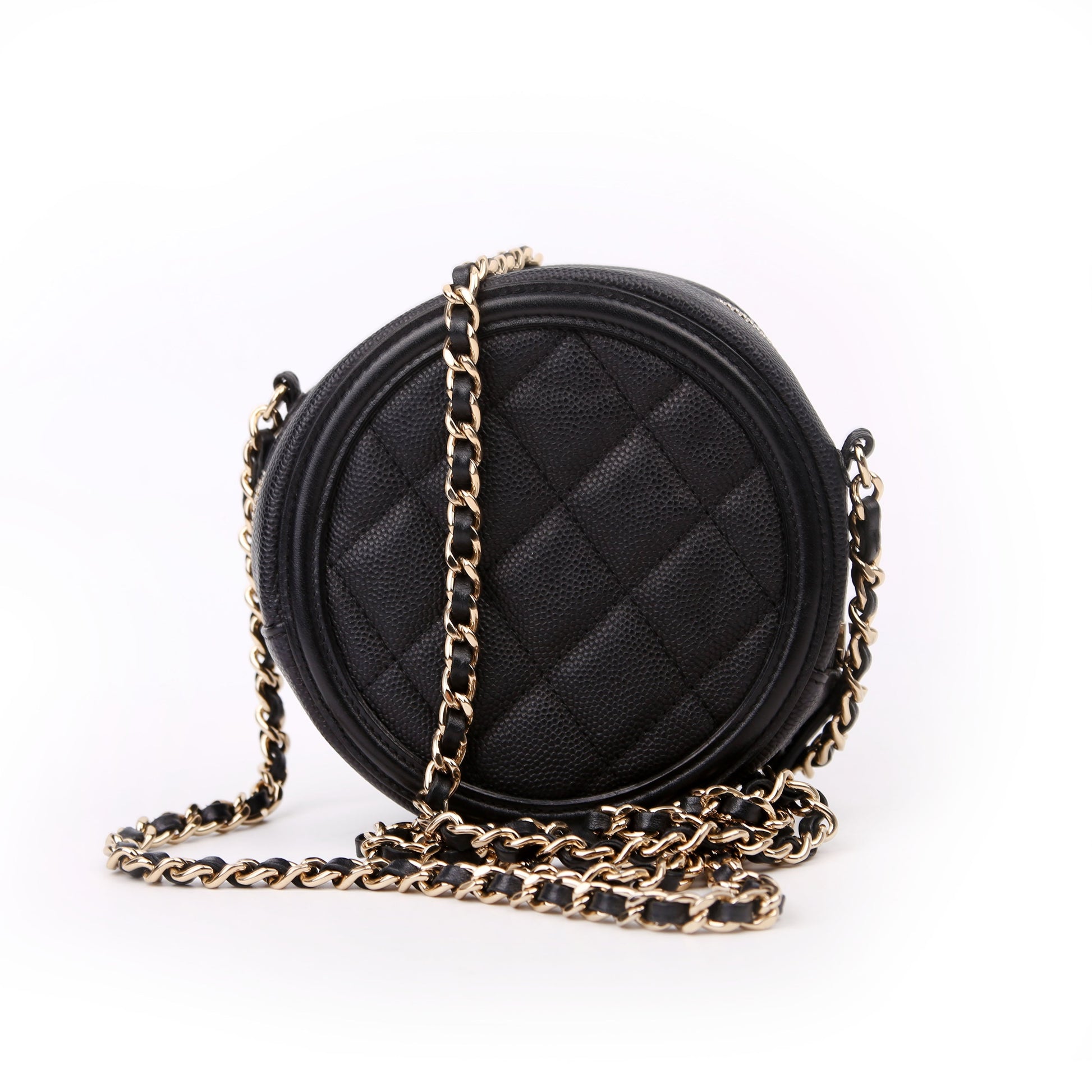 Chanel Filigree Round 29M Black Crossbody Bag