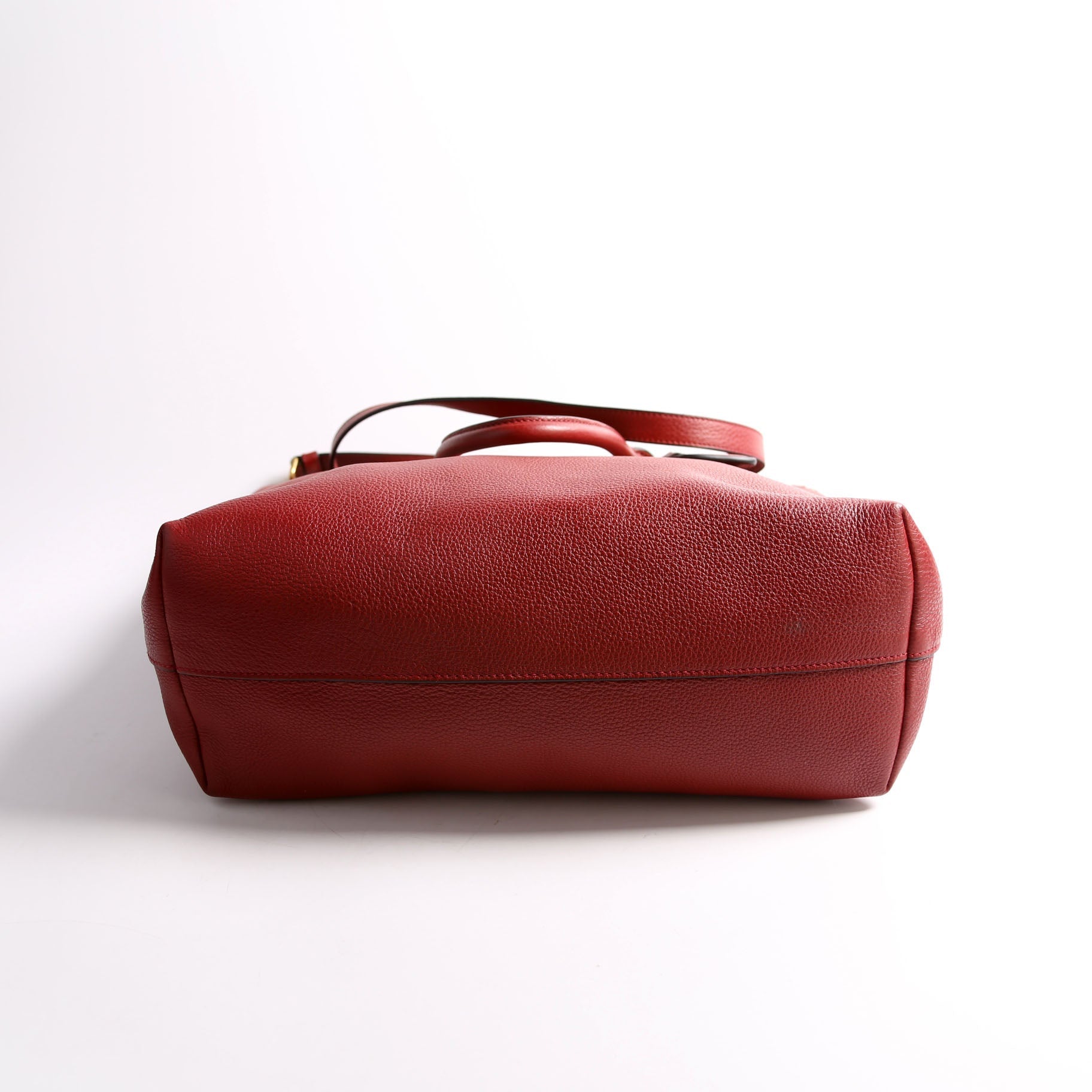 Prada Vitello Phenix Shopper Tote Bag Red