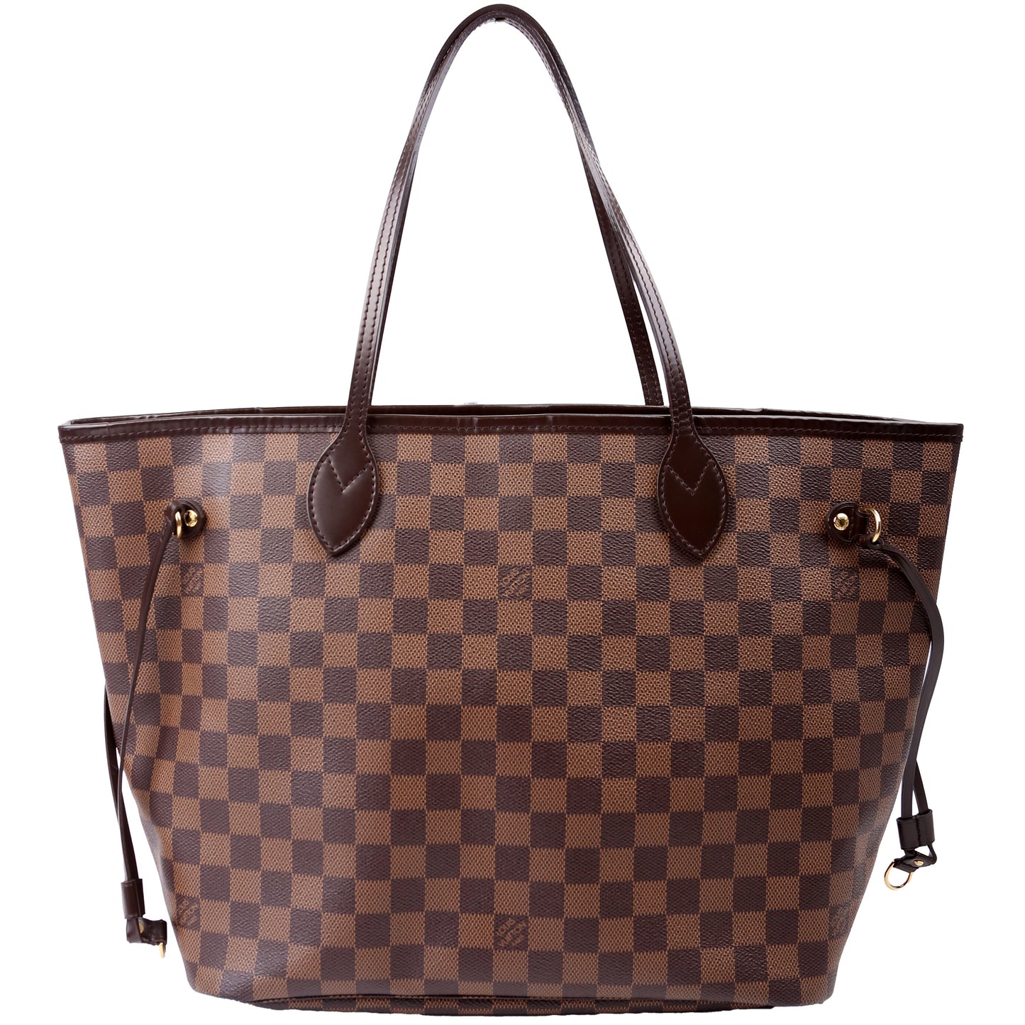 Louis Vuitton Neverfull MM Ebene Damier Red Tote Bag Ebene Red