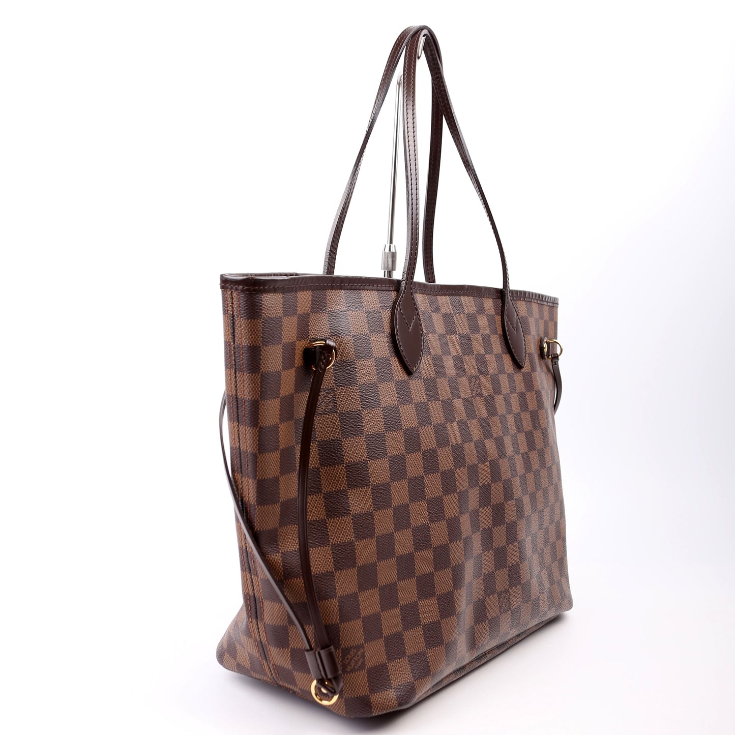 Louis Vuitton Neverfull MM Ebene Damier Red Tote Bag Ebene Red