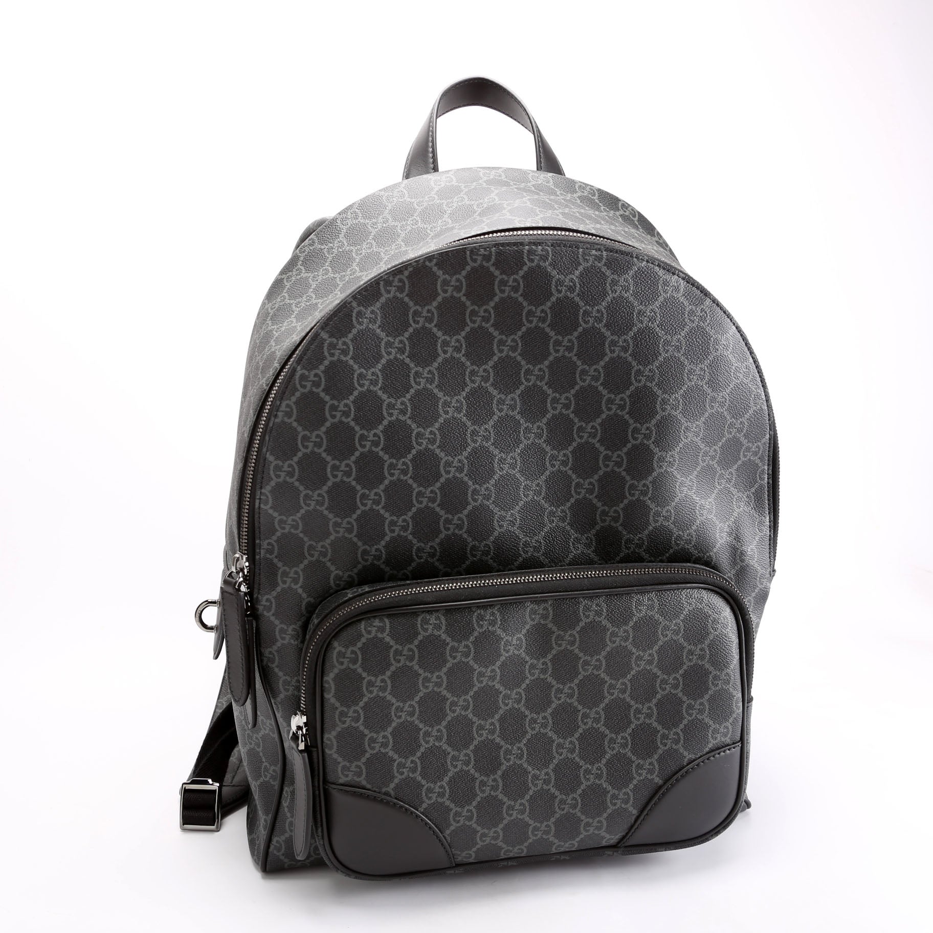 Gucci GG Supreme Emblem Backpack Black Medium