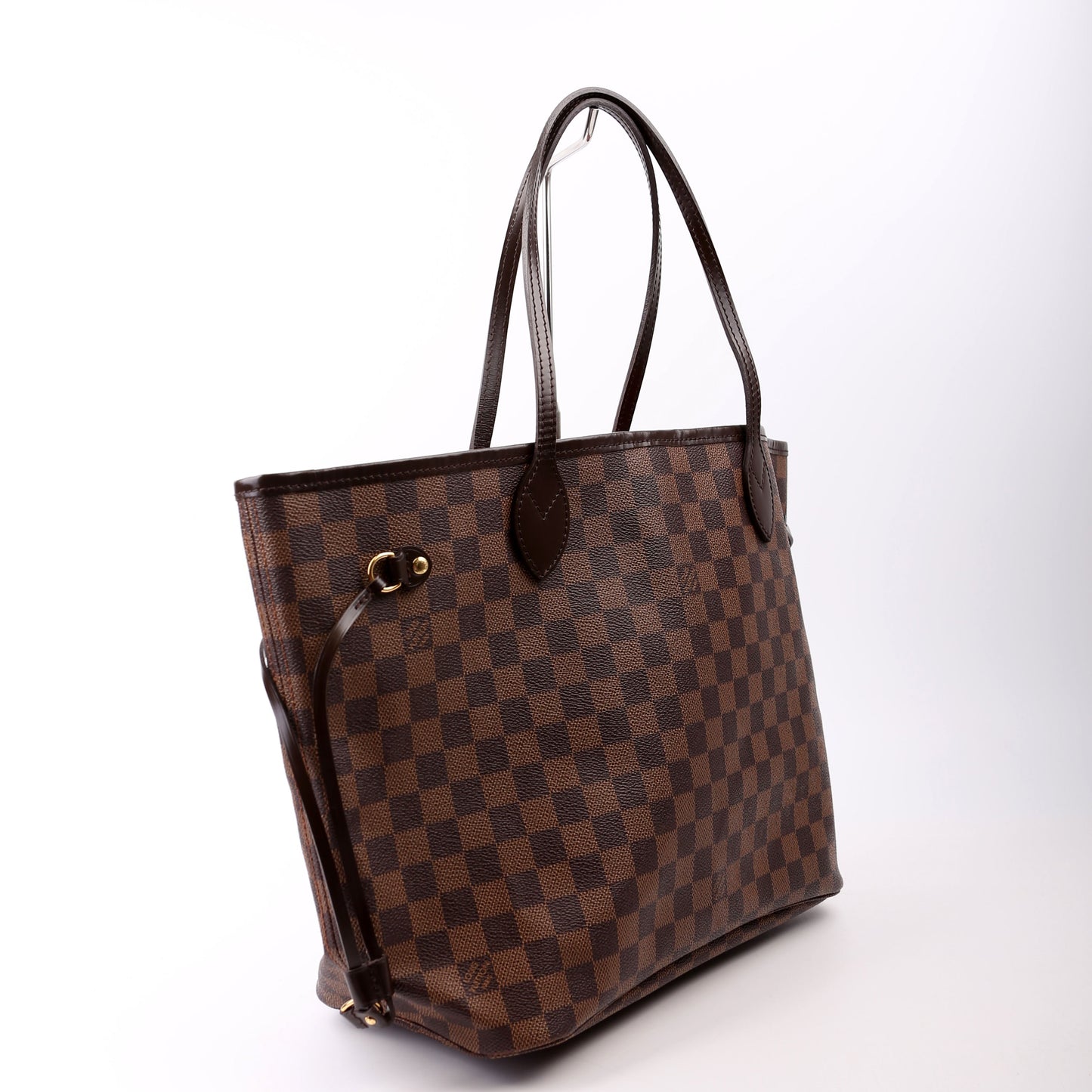 Louis Vuitton Neverfull MM Ebene Damier Red Tote Bag Red 6