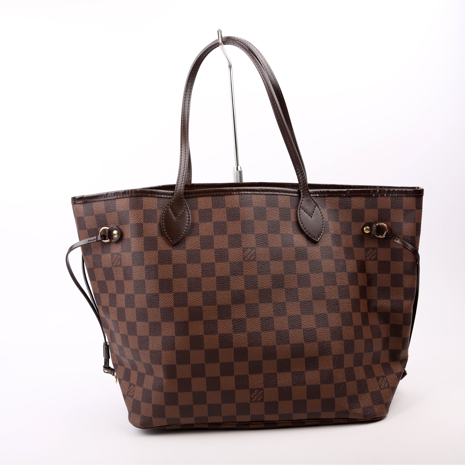 Louis Vuitton Neverfull MM Ebene Damier Red Tote Bag Red 6
