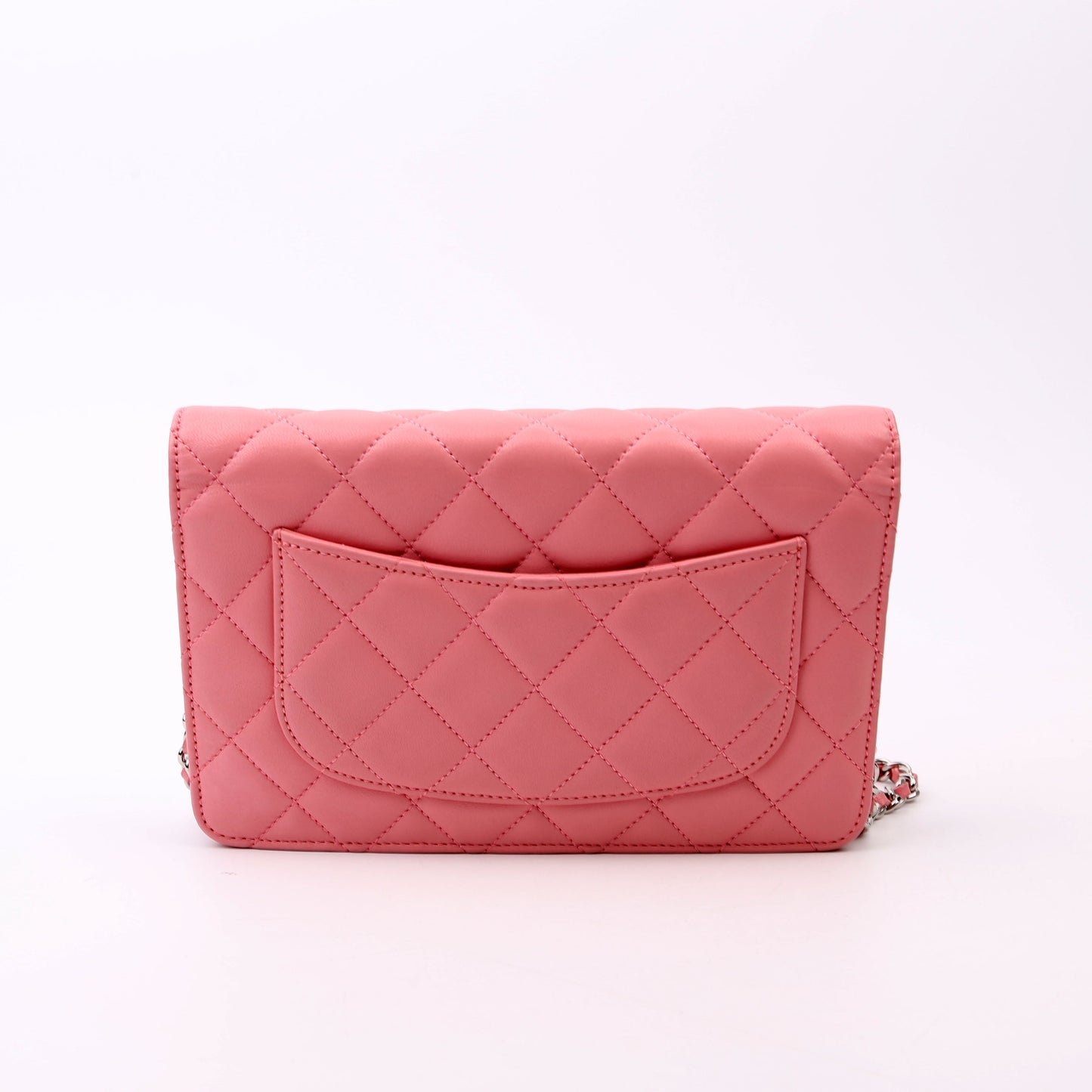 Chanel WOC Classic Lambskin Pink Clutch Bag