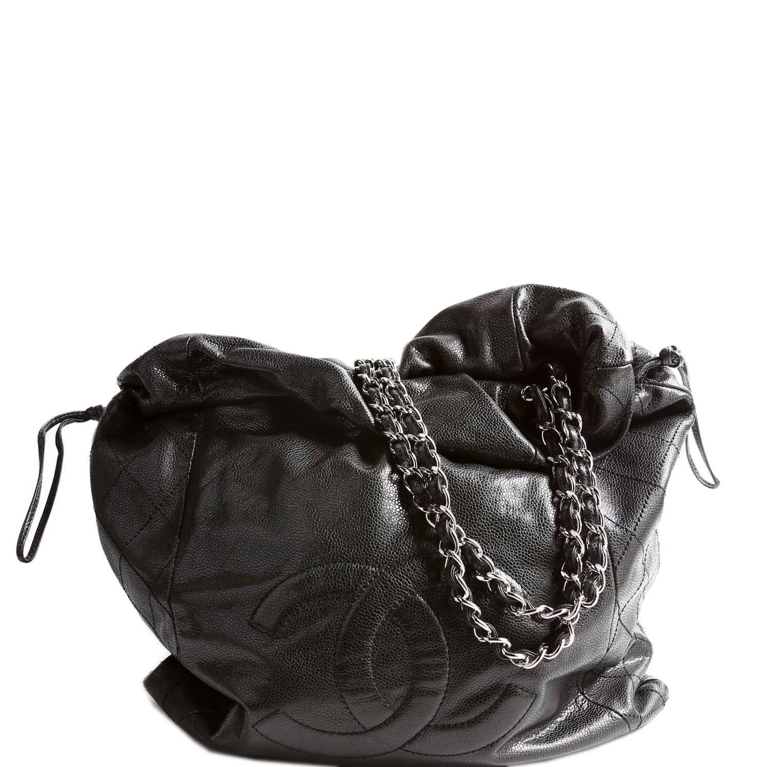Chanel Caviar 31 Drawstring 13M Black Jewelry