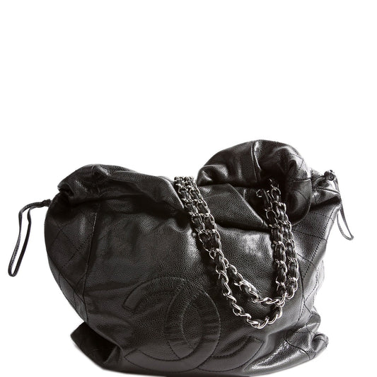 Chanel Caviar 31 Drawstring 13M Black Jewelry