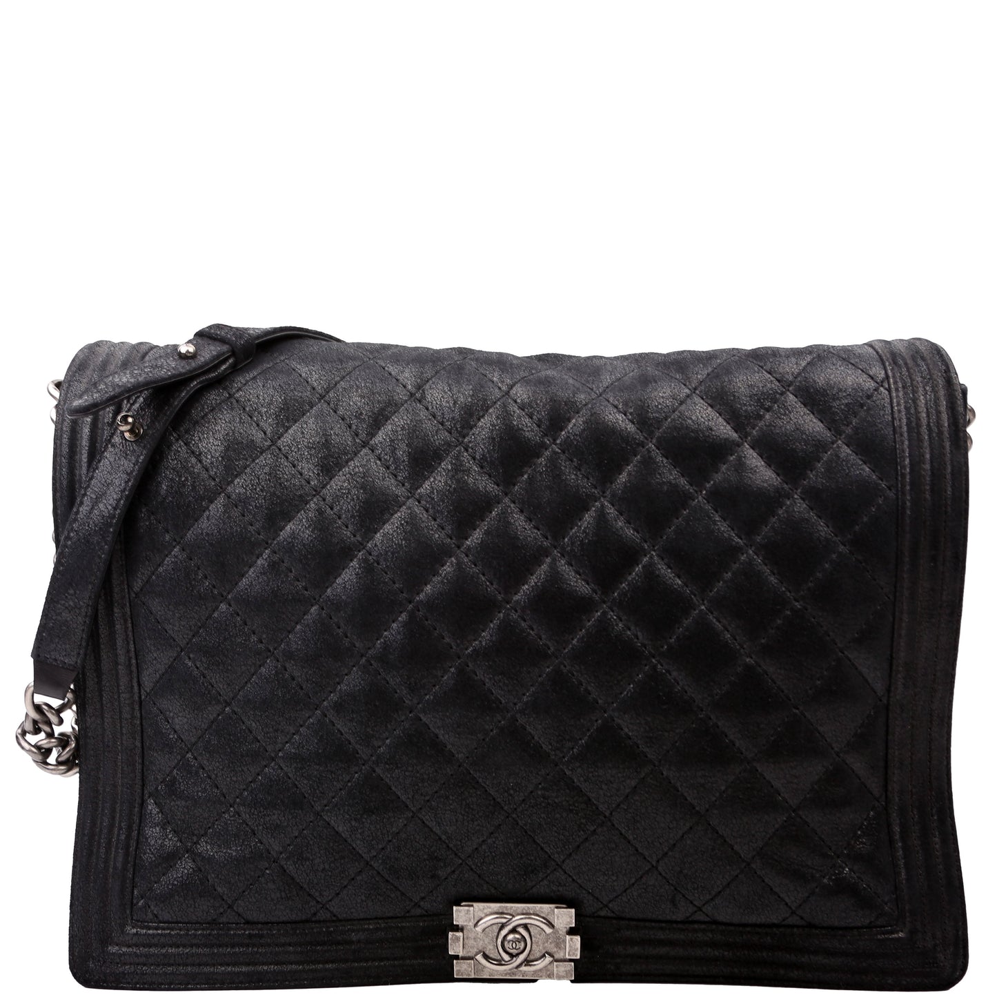 Chanel Boy Gentle XL Shimmer Calfskin Black Handbag