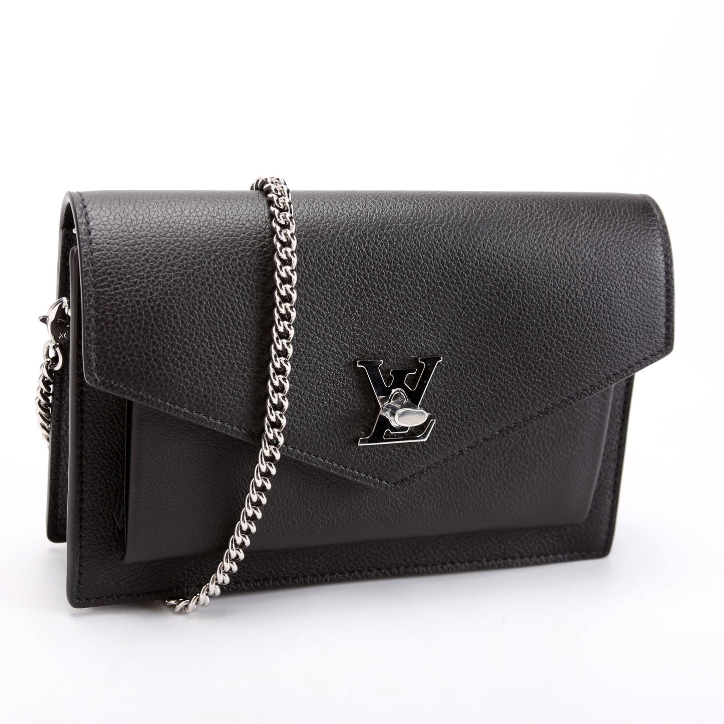 Louis Vuitton LockMe Pochette NV Black Chain Clutch Bag
