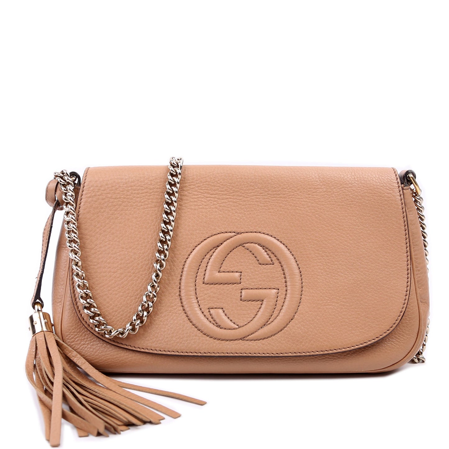 Gucci Soho Tan Medium Chain Crossbody Bag