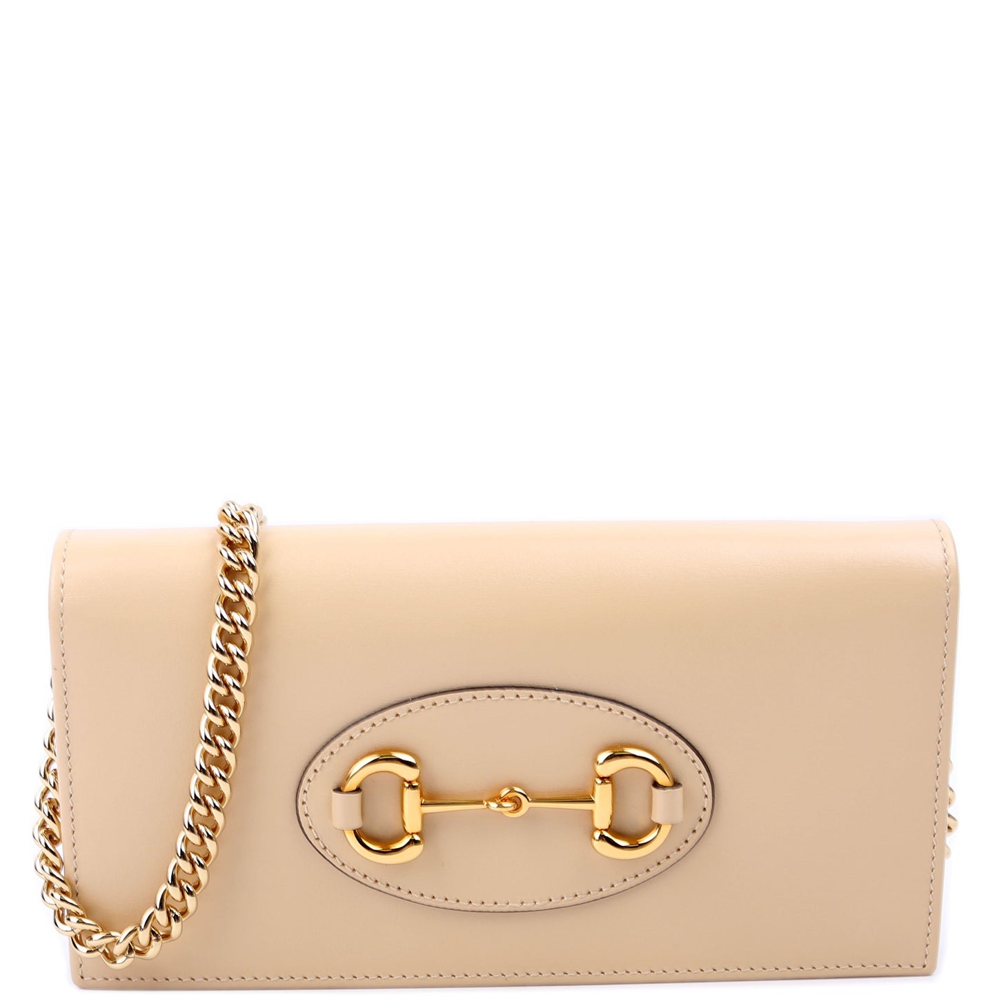 Gucci Horsebit Tan Chain Wallet Case