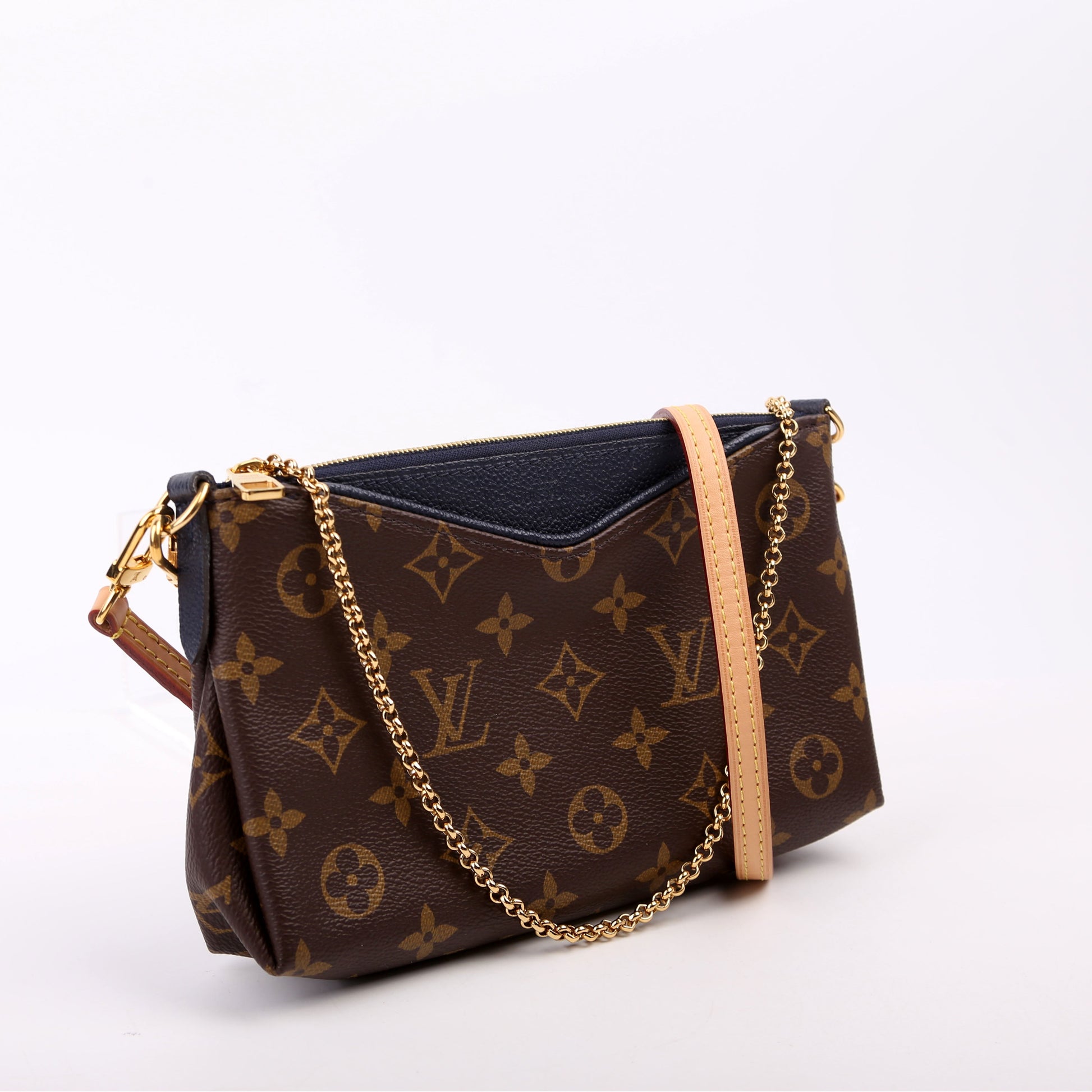Louis Vuitton Pallas Navy Monogram Clutch Bag Navy 1