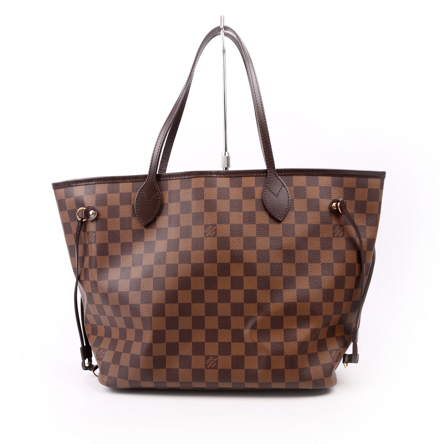 Louis Vuitton Neverfull MM Ebene Damier Red Wallet Case