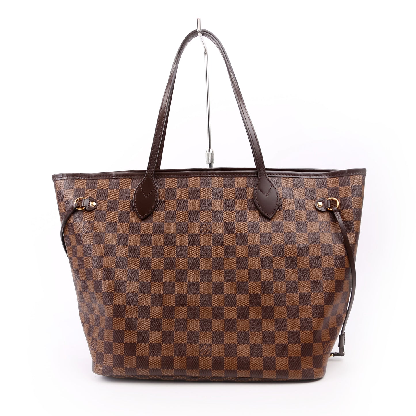 Louis Vuitton Neverfull MM Ebene Damier Red Wallet Case