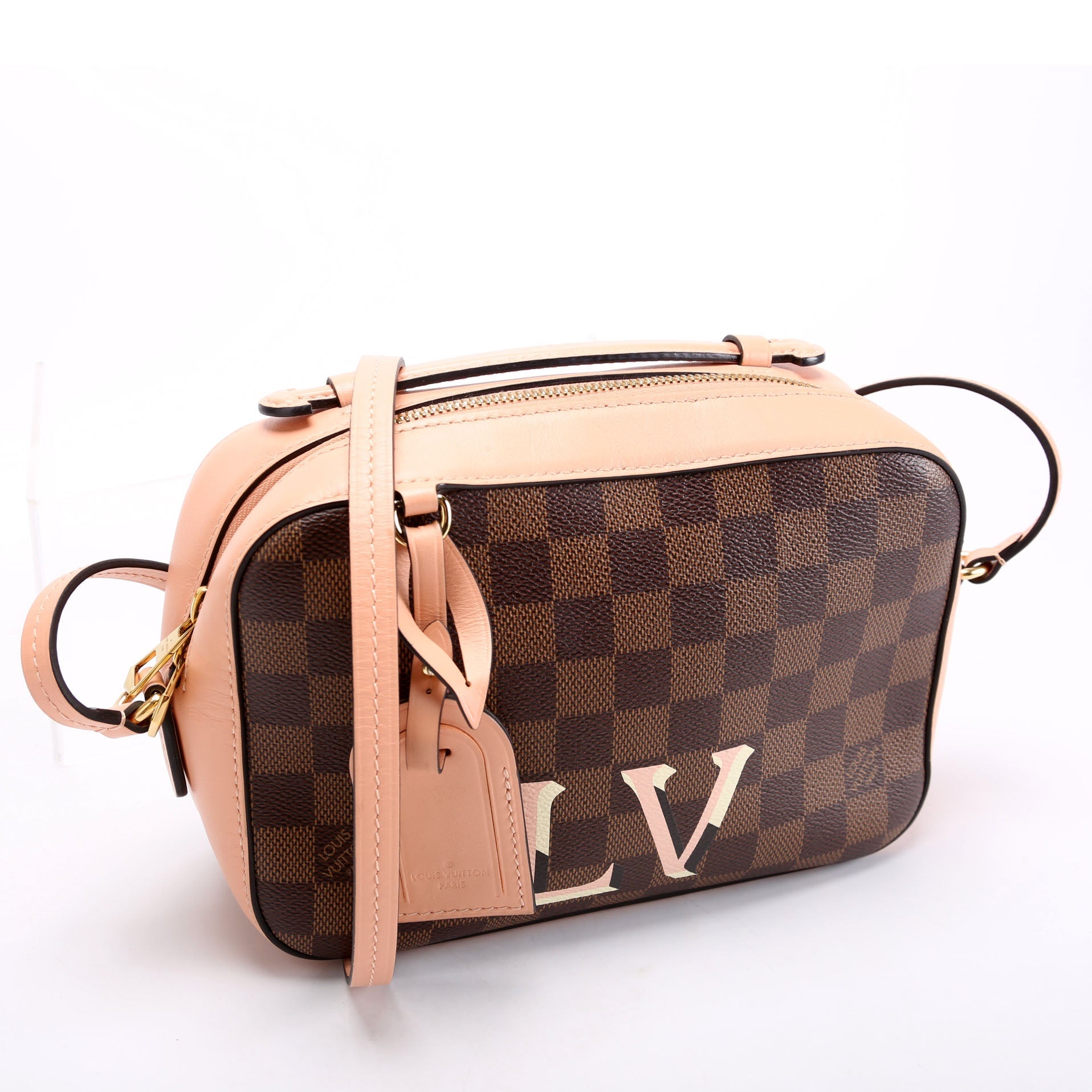 Louis Vuitton Santa Monica Ebene Pink Damier Handbag