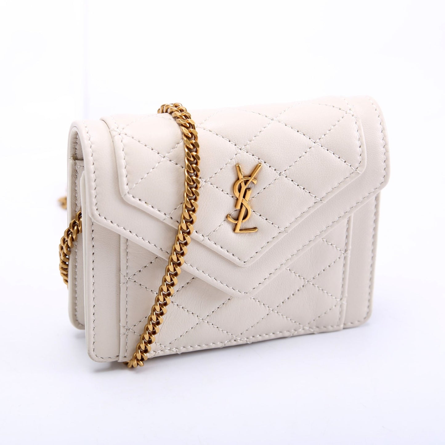 YSL Saint Laurent Saint Laurent Gaby Crossbody Micro Ivory Bag Crossbody Bag