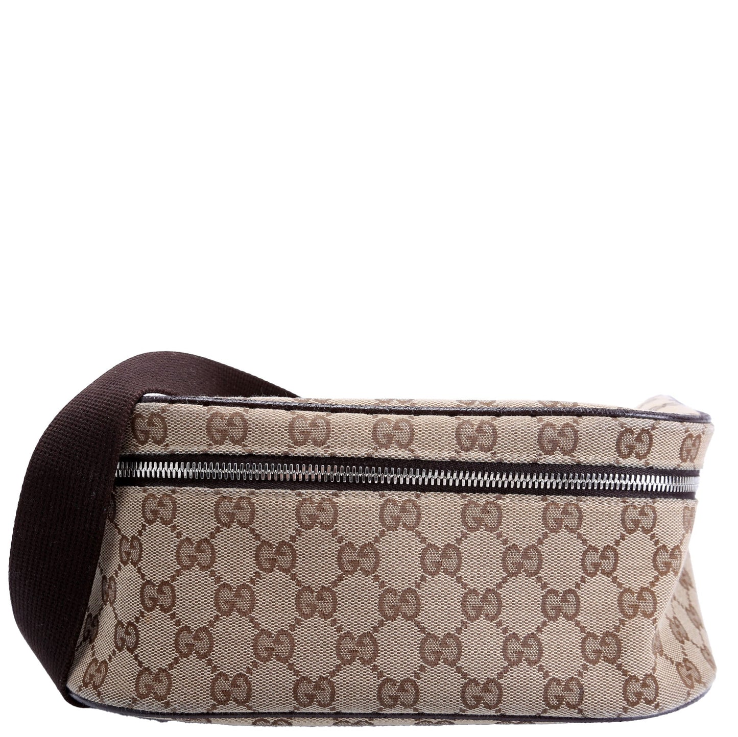 Gucci GG Waist Pouch Canvas Brown Travel Bag
