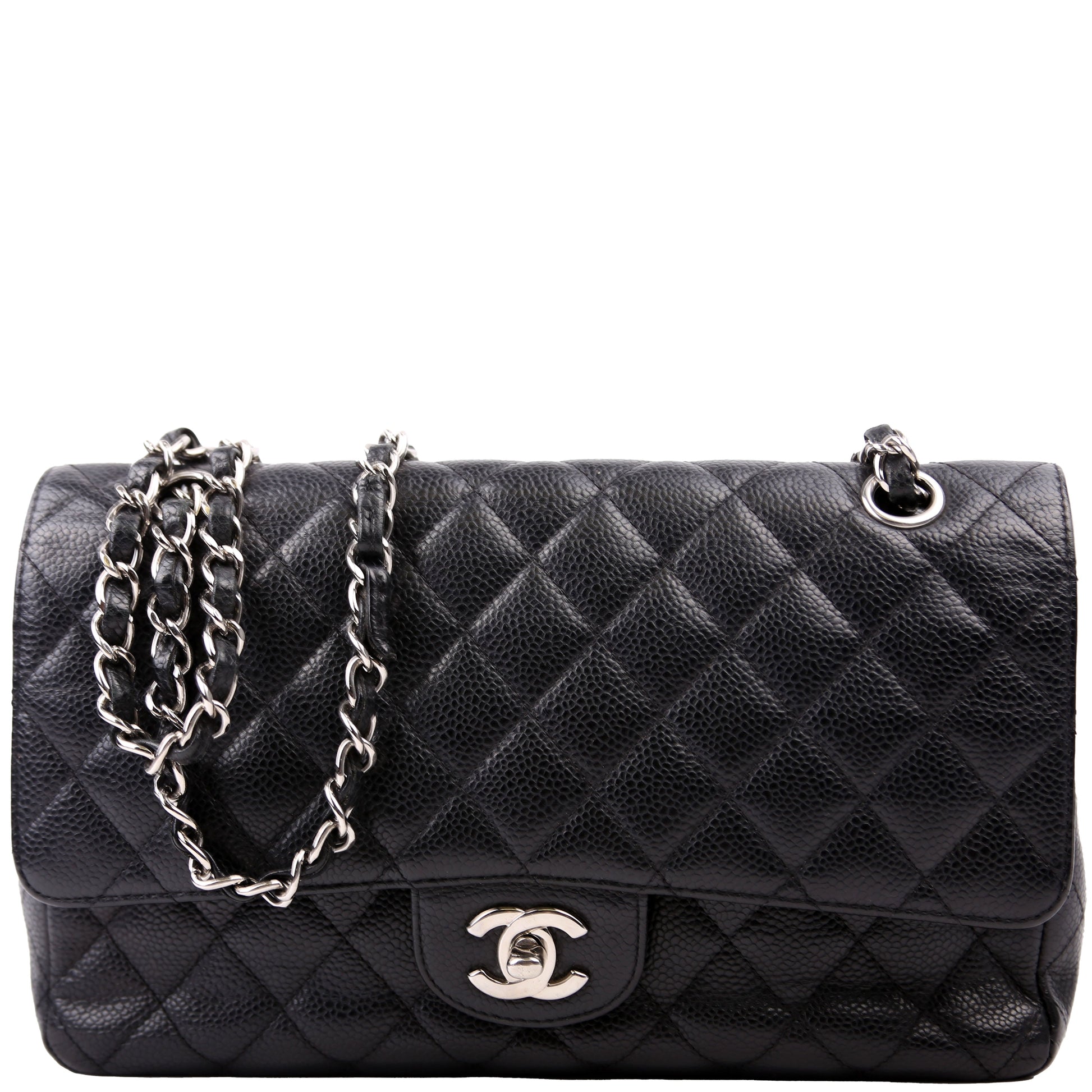 Chanel Classic Flap Caviar Black Handbag Caviar Black