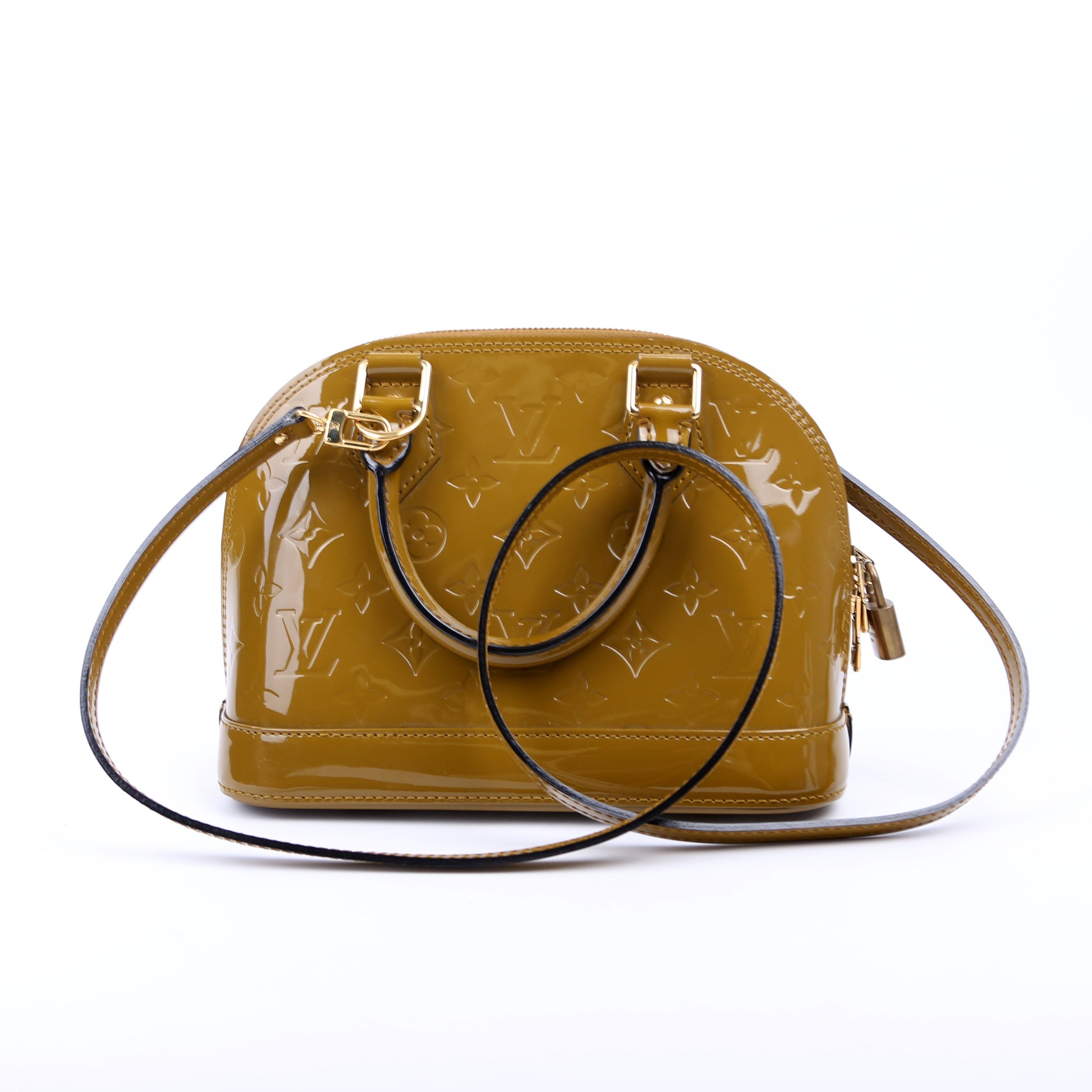 Louis Vuitton Alma BB Vernis Green Handbag