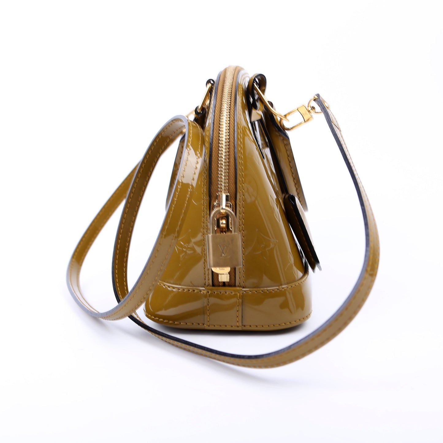 Louis Vuitton Alma BB Vernis Green Handbag