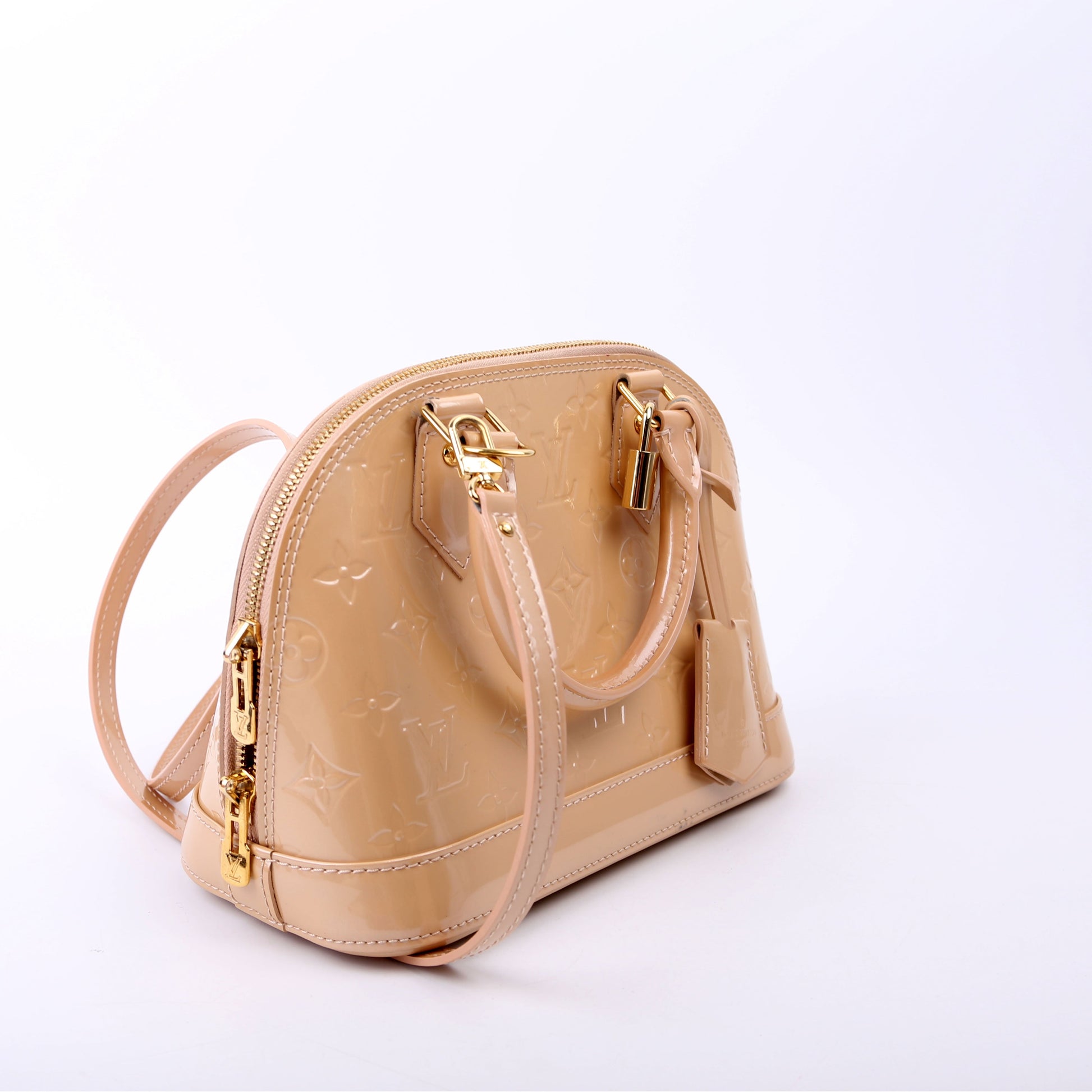 Louis Vuitton Alma BB Nude Vernis Handbag
