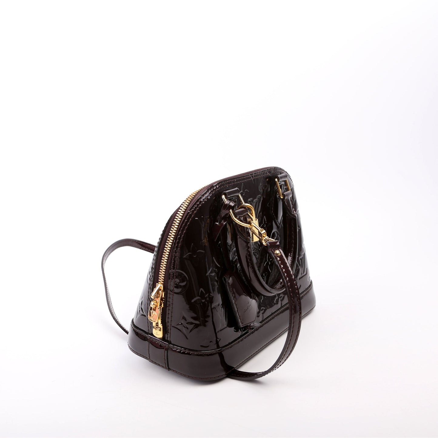 Louis Vuitton Alma BB Plum Vernis Handbag