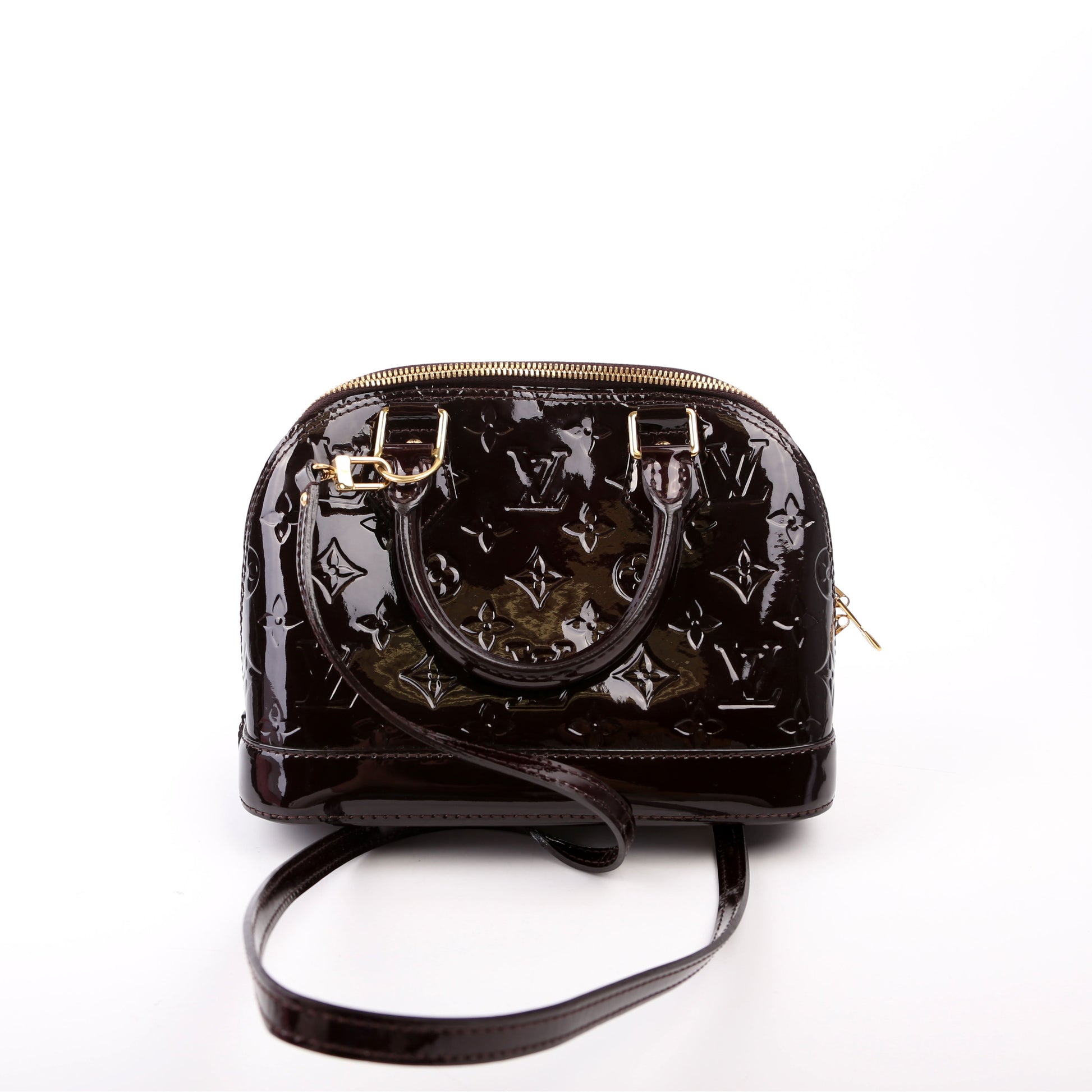 Louis Vuitton Alma BB Plum Vernis Handbag
