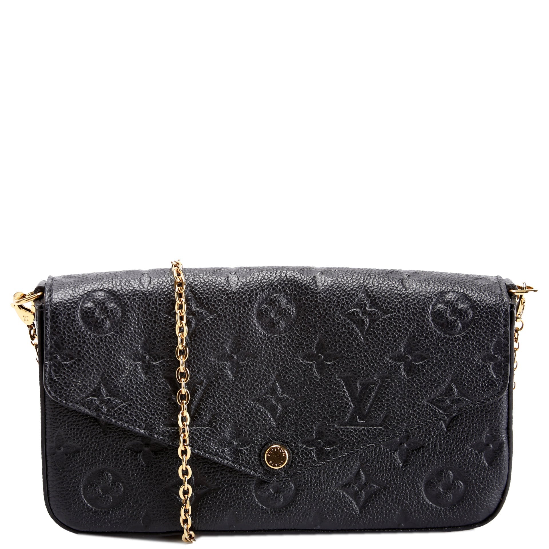 Louis Vuitton Pochette Felicie Empriente Black Clutch Bag