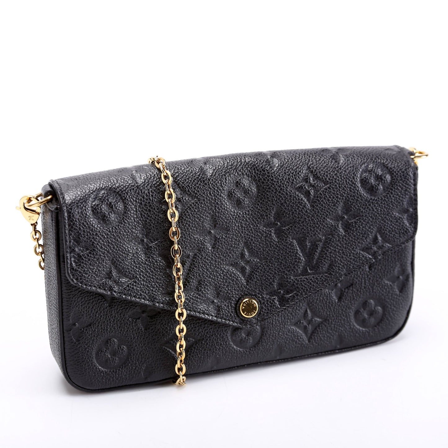 Louis Vuitton Pochette Felicie Empriente Black Clutch Bag