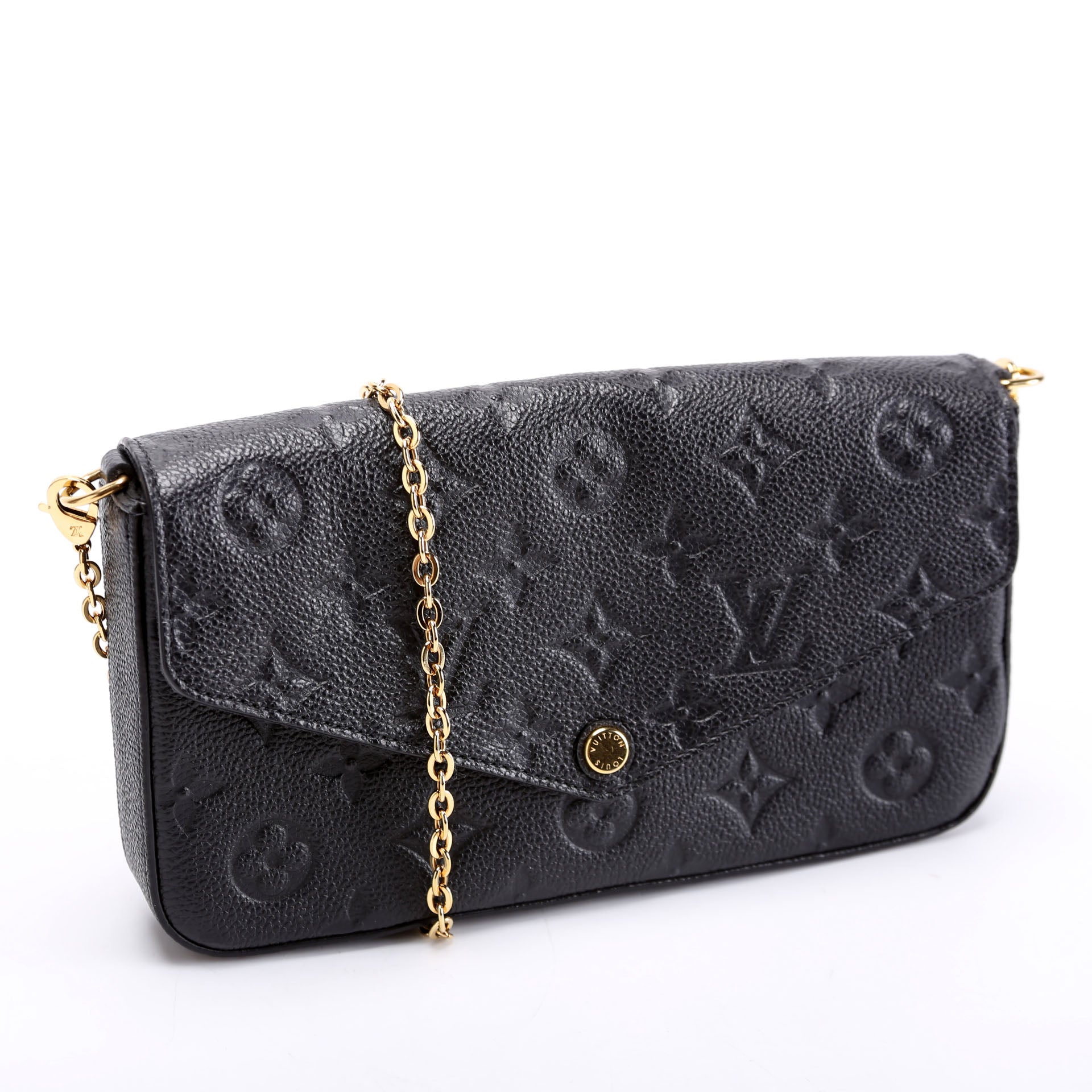 Louis Vuitton Pochette Felicie Empriente Black Clutch Bag