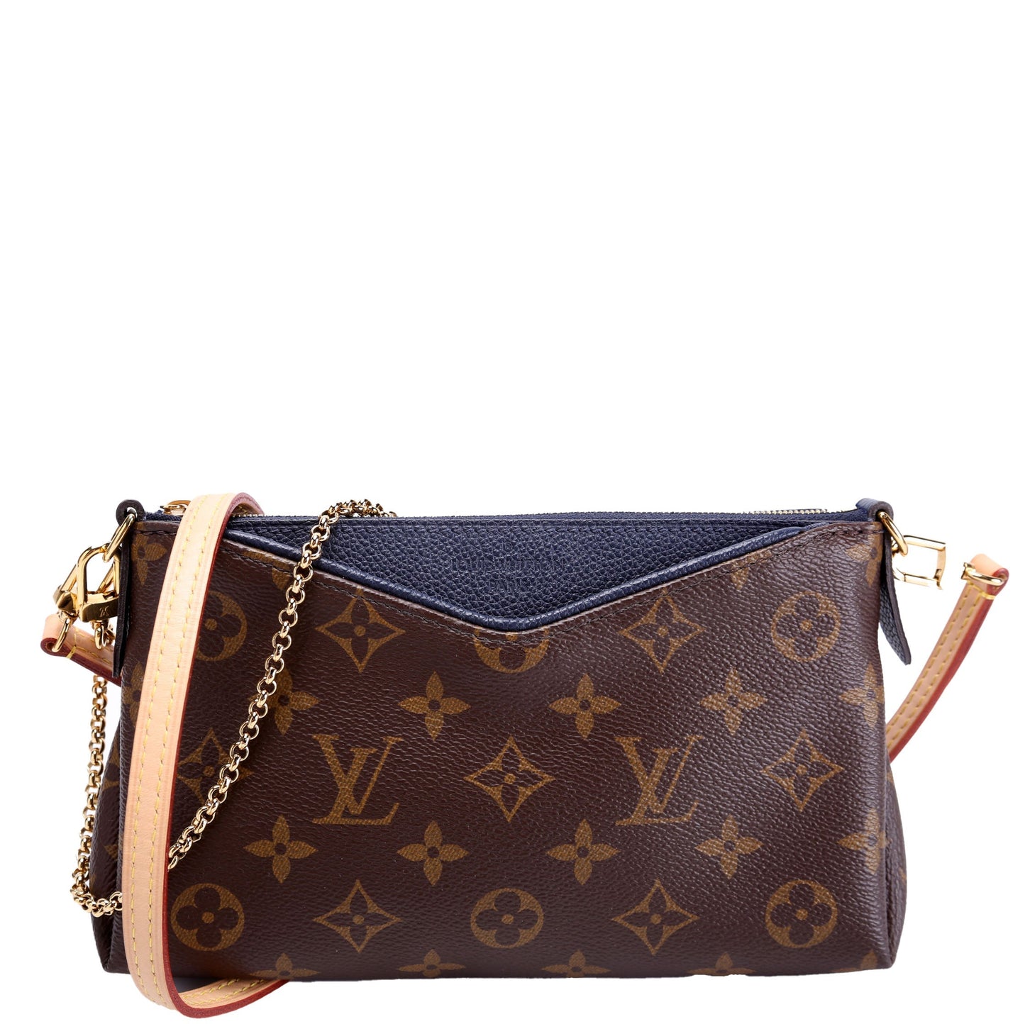 Louis Vuitton Pallas Navy Monogram Clutch Bag Navy 2