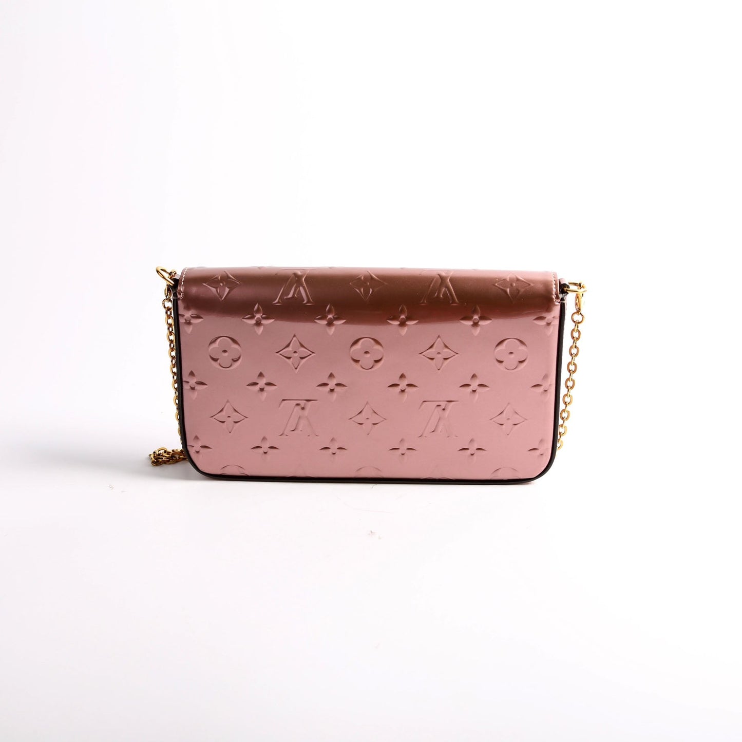 Louis Vuitton Pochette Felicie Vernis Pink Clutch Bag