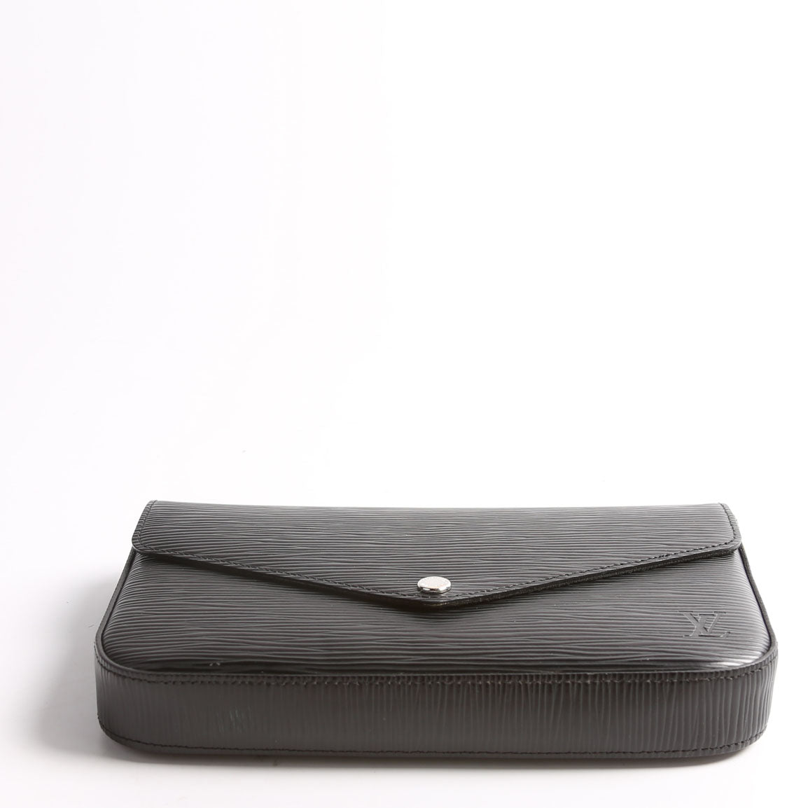 Louis Vuitton Pochette Felice Sier Epi Black Silver Clutch Bag