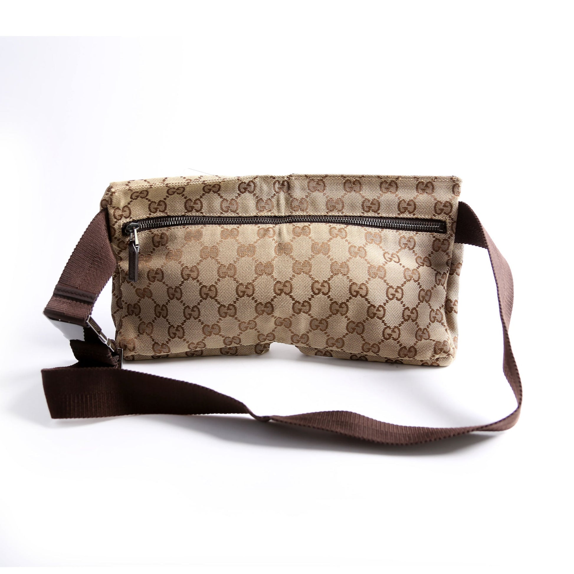 Gucci GG Waist Canvas Brown Travel Bag