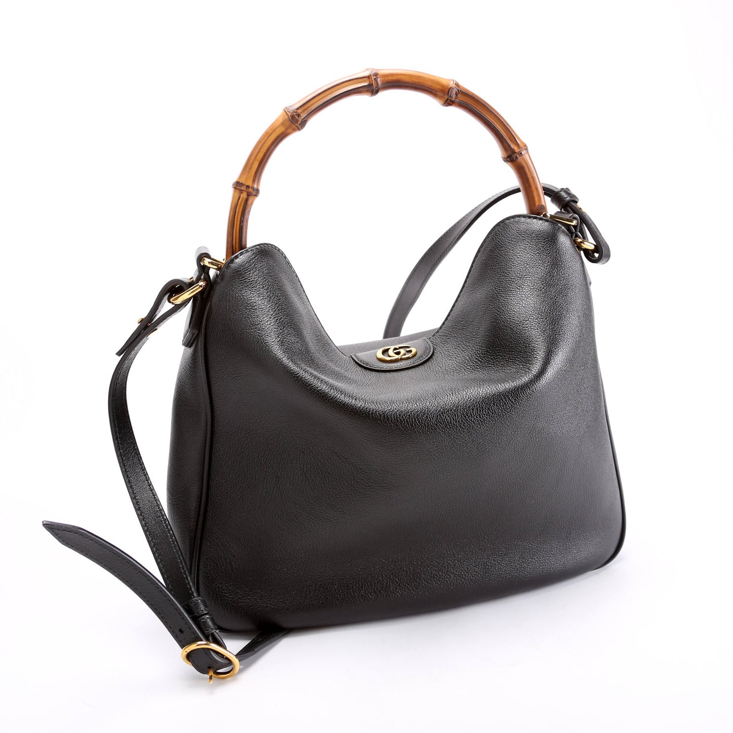 Gucci Diana Bamboo Black Medium Shoulder Bag